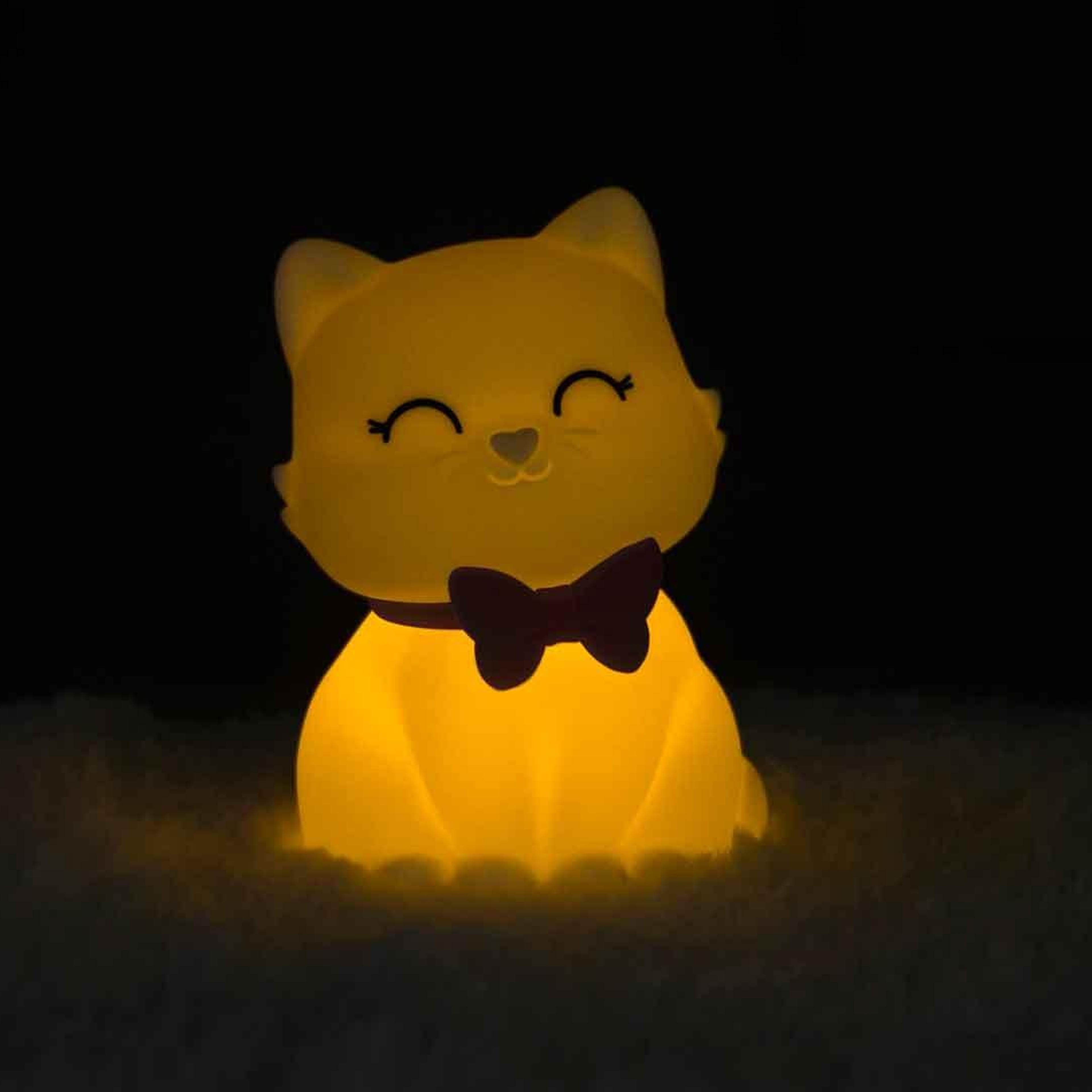 Dhink Silikon Gece Lambası Kedi Tosh Beyaz