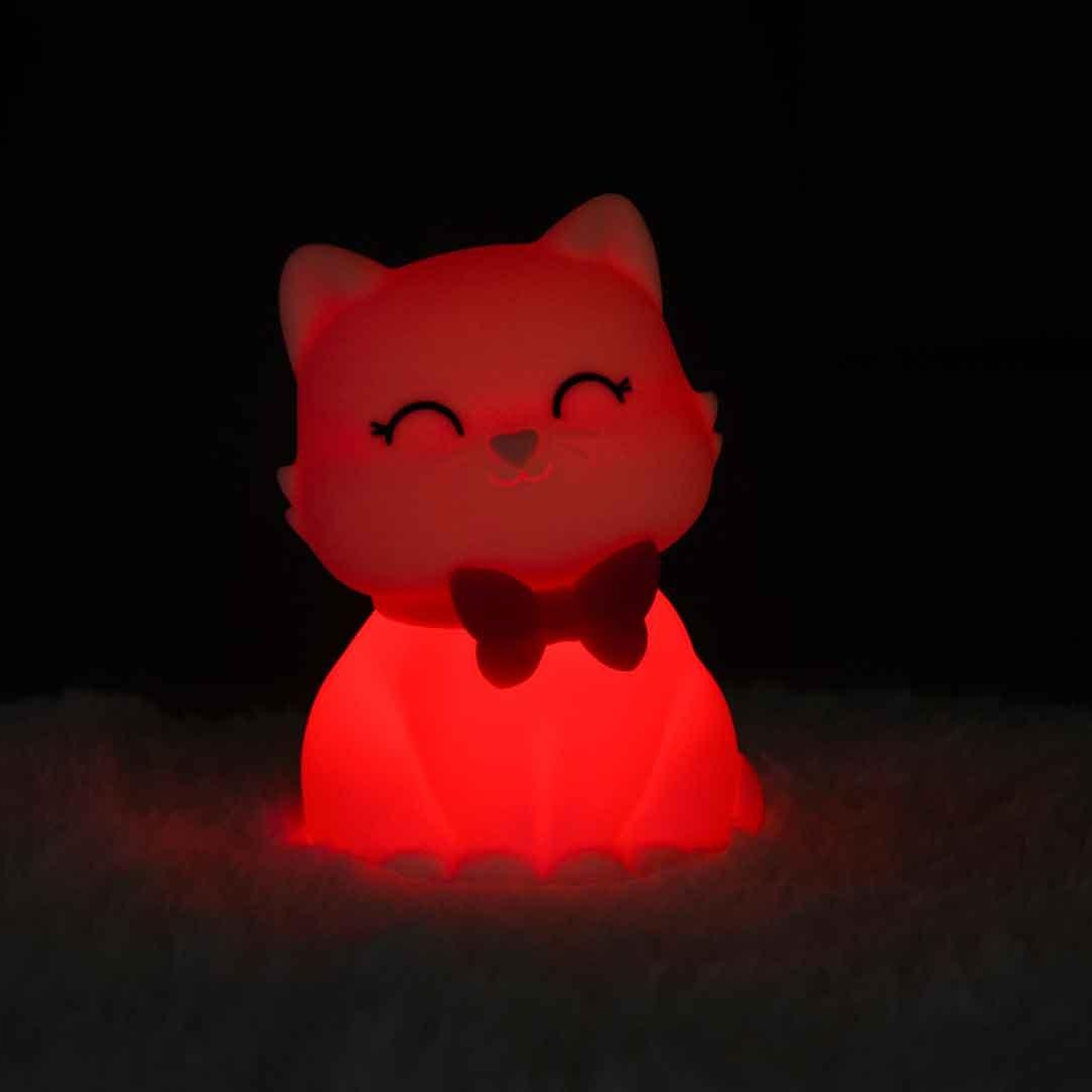 Dhink Silikon Gece Lambası Kedi Tosh Beyaz