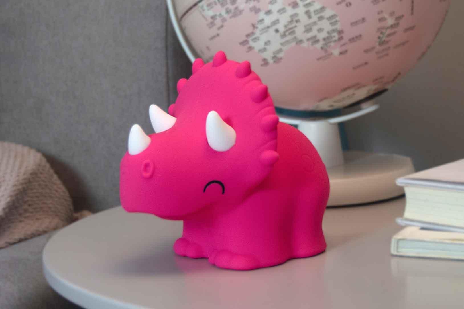 Dhink Silikon Gece Lambası  Triceratops Pembe