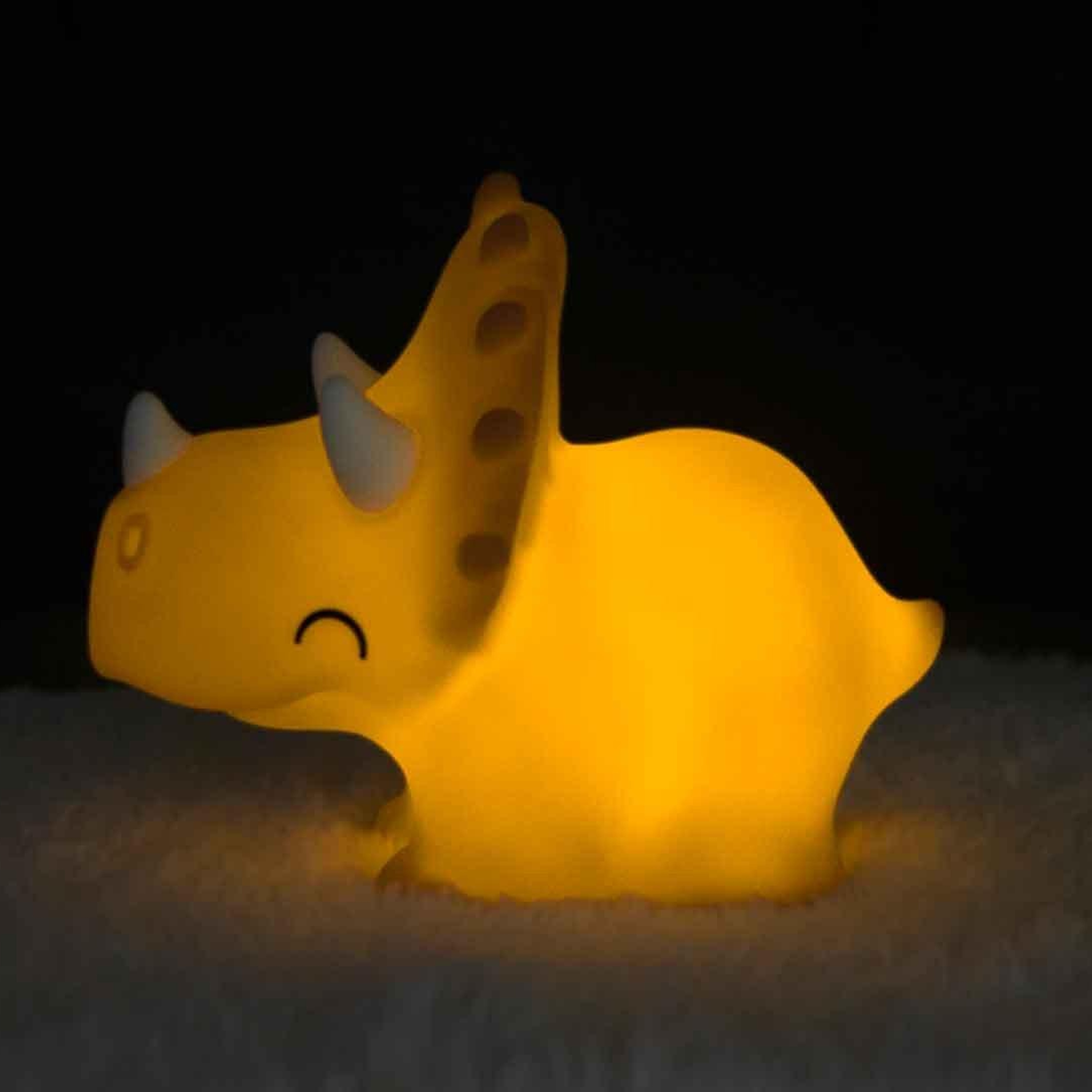 Dhink Silikon Gece Lambası  Triceratops Pembe