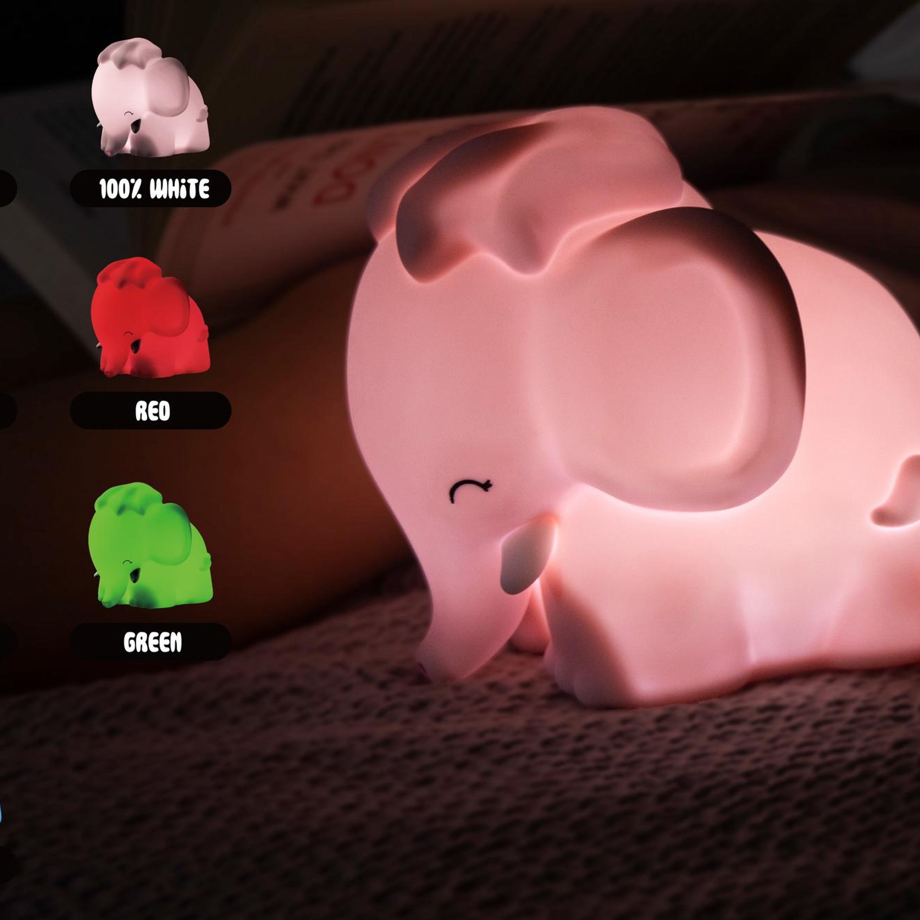 Dhink Silikon Şarjlı Gece Lambası Fil Maya