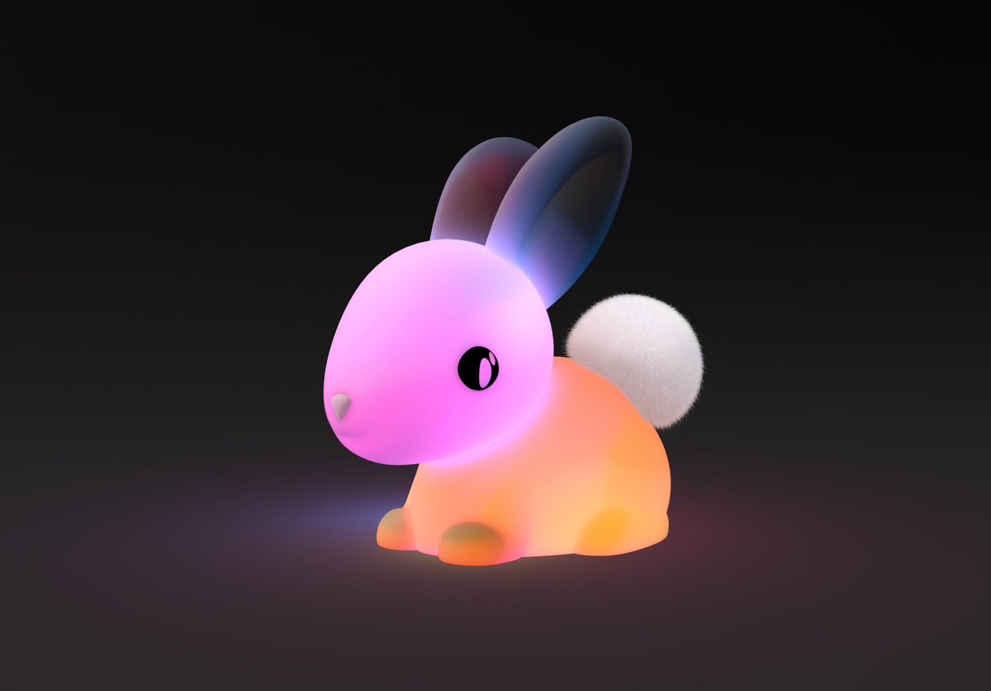 Dhink Silikon Şarjlı Gece Lambası Bunny Cotton