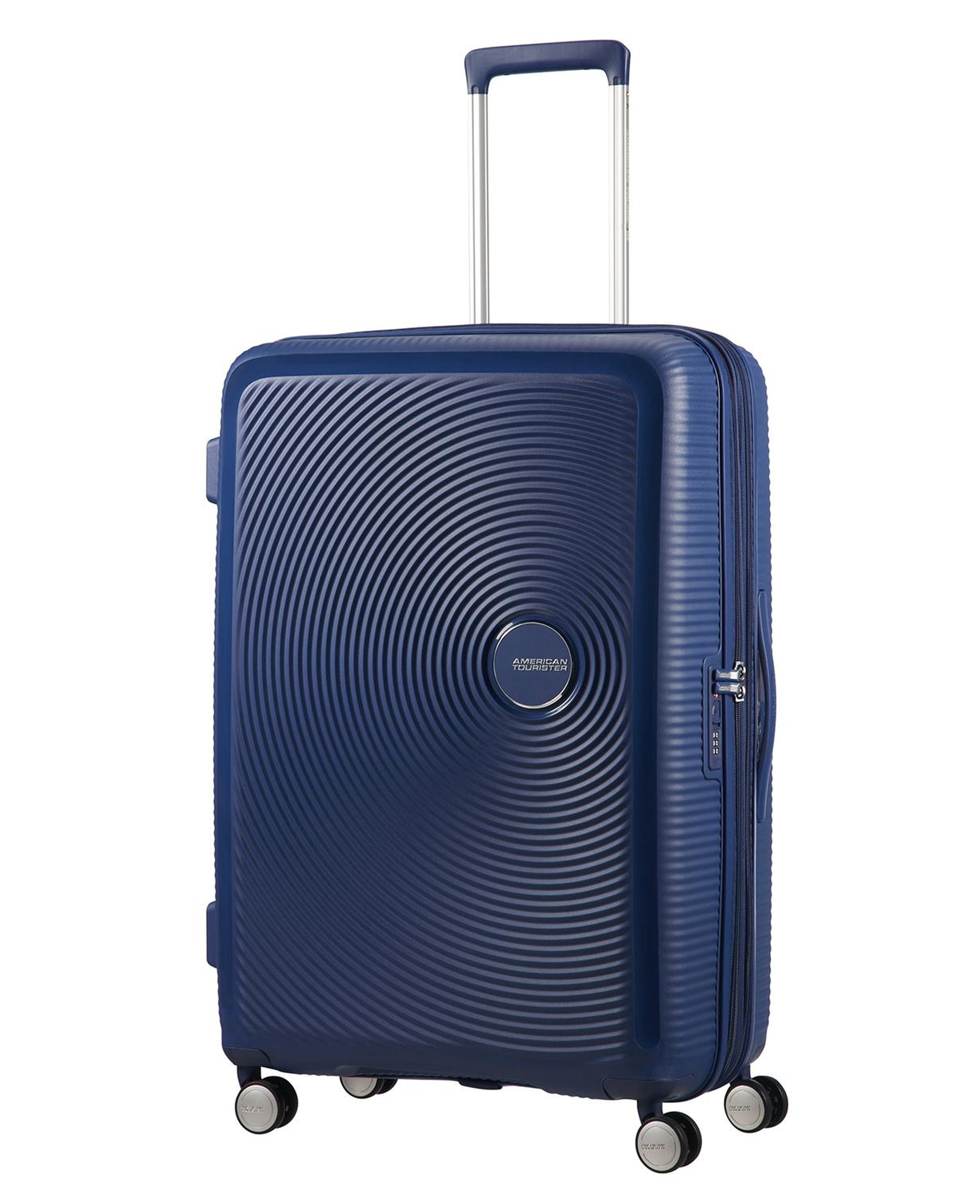 American Tourister Lacivert Soundbox - Körüklü 77 cm Büyük Sert Valiz