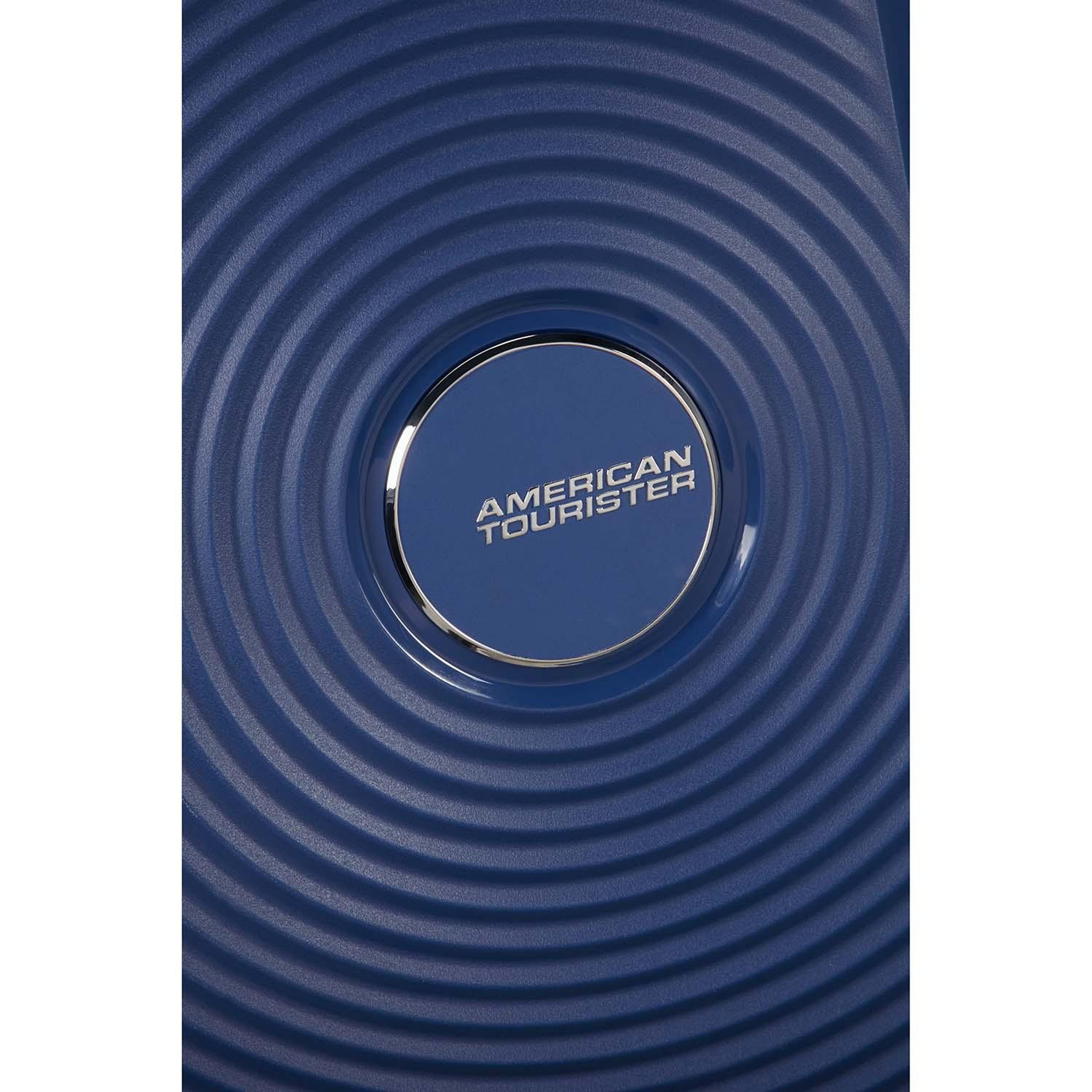 American Tourister Lacivert Soundbox - Körüklü 77 cm Büyük Sert Valiz
