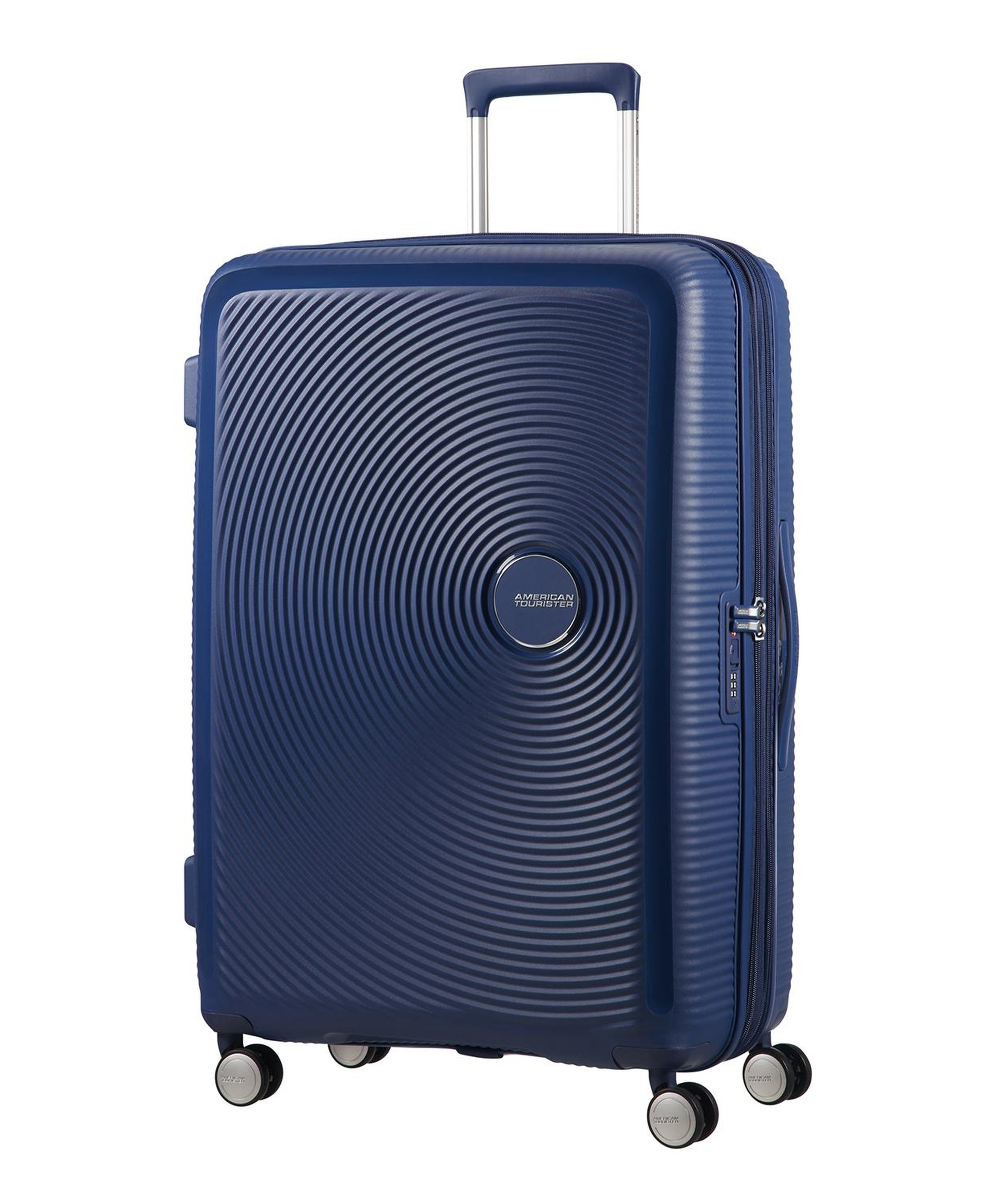 American Tourister Lacivert Soundbox - Körüklü 77 cm Büyük Sert Valiz