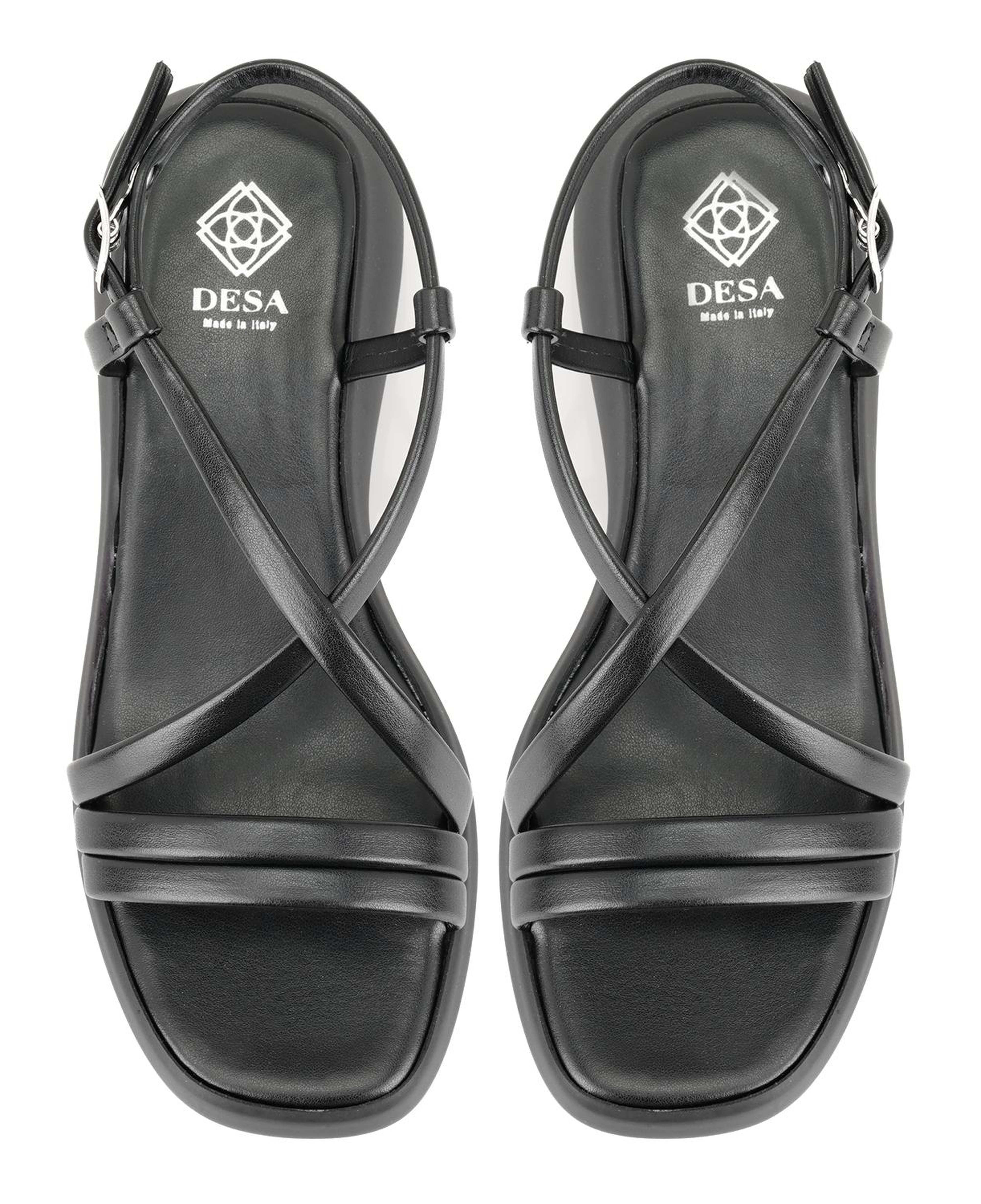 Kadın Siyah Dolgu Tabanlı Sandalet