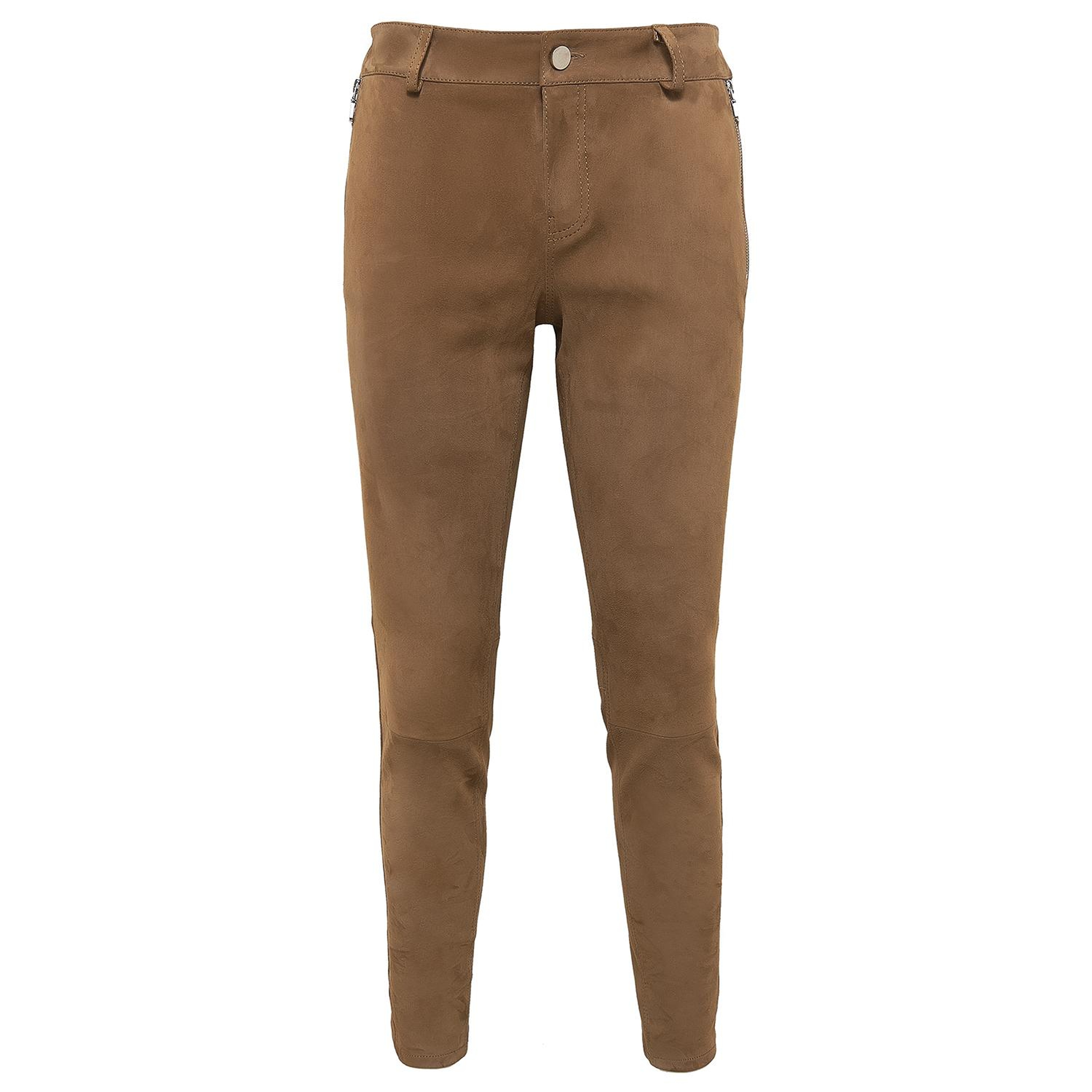 Kahve Roisin Kadın Stretch Deri Pantolon