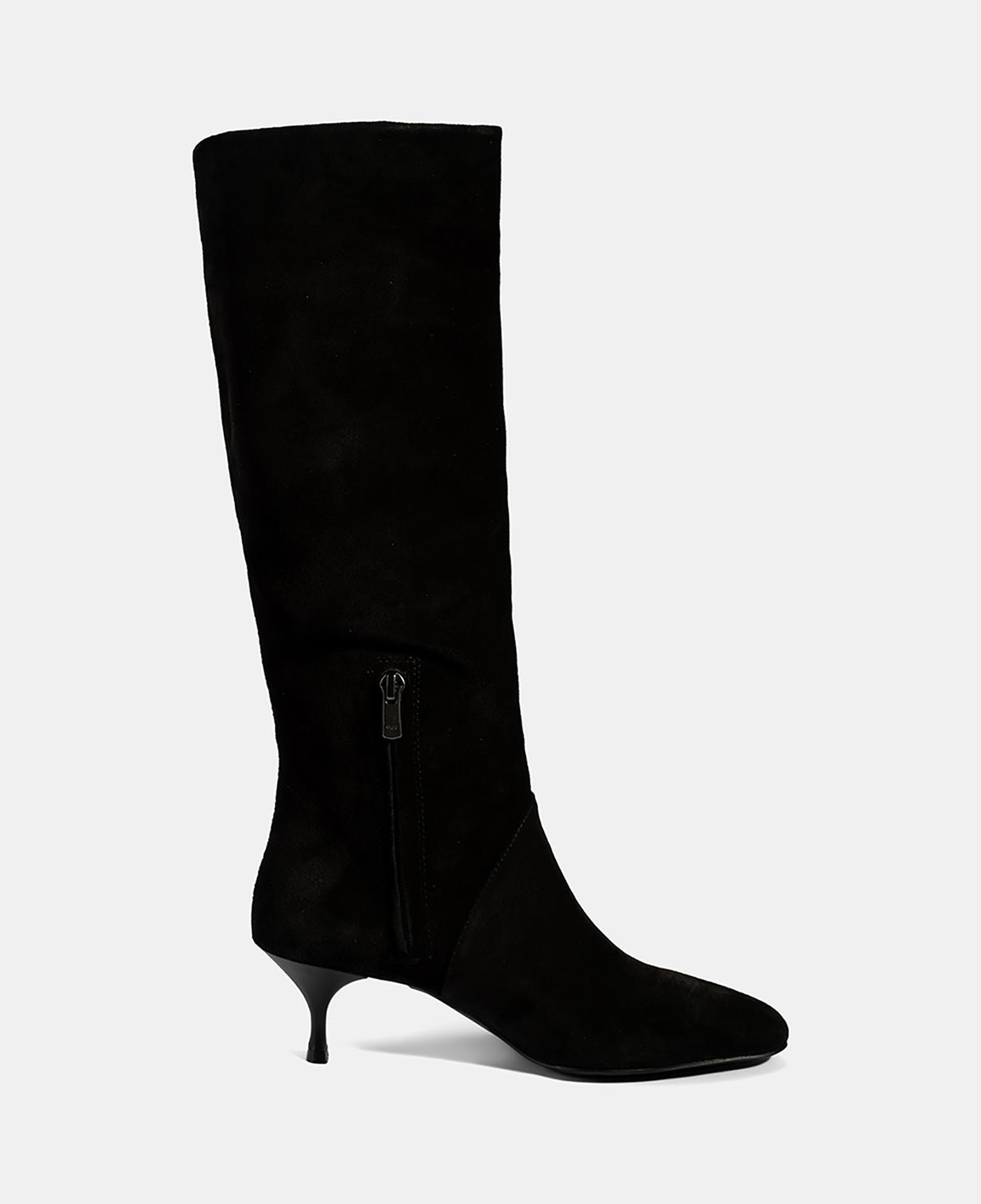 Kadın Siyah Süet Deri Çizme