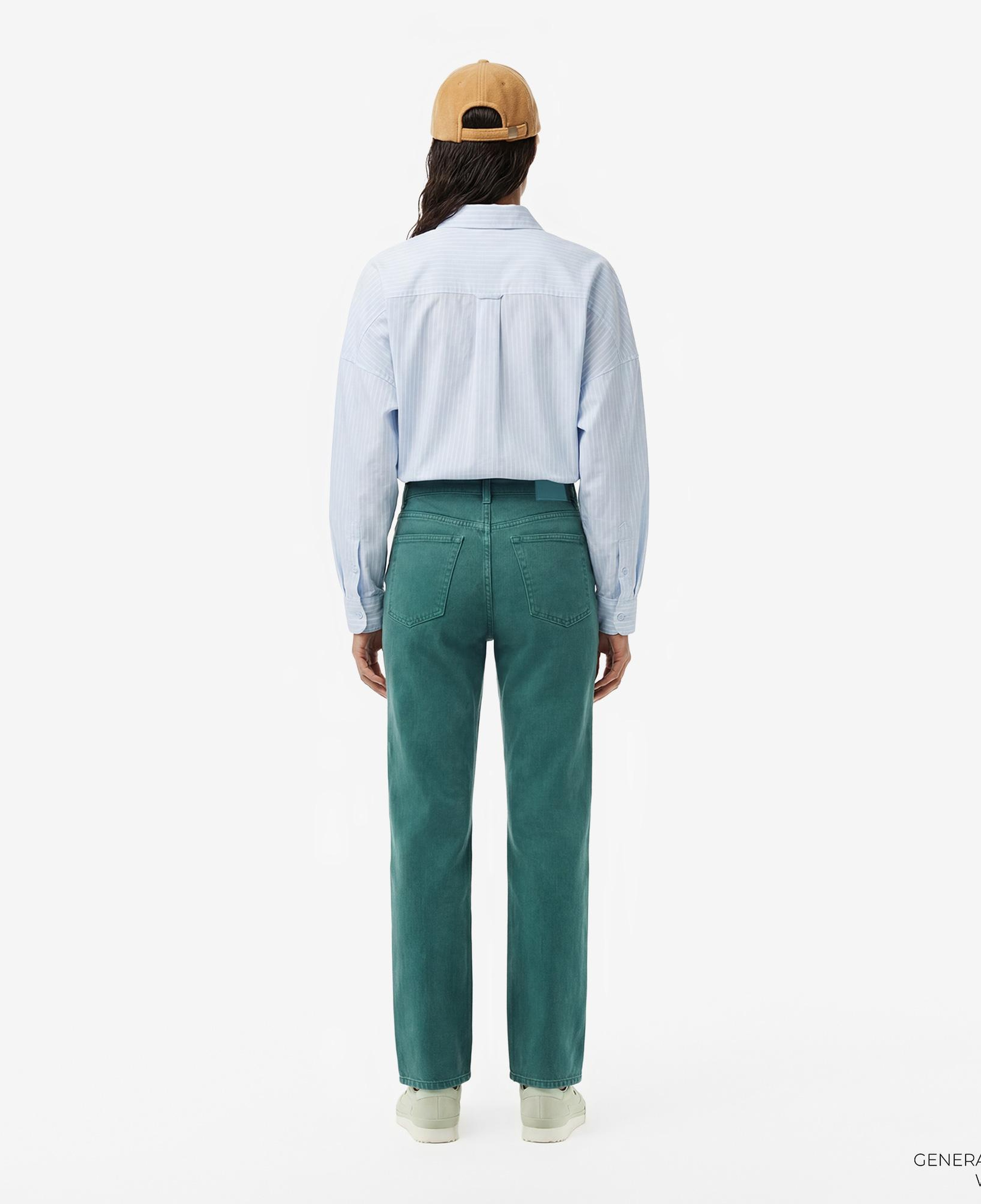 Lacoste Kadın Straight Fit Mavi Jean Pantolon