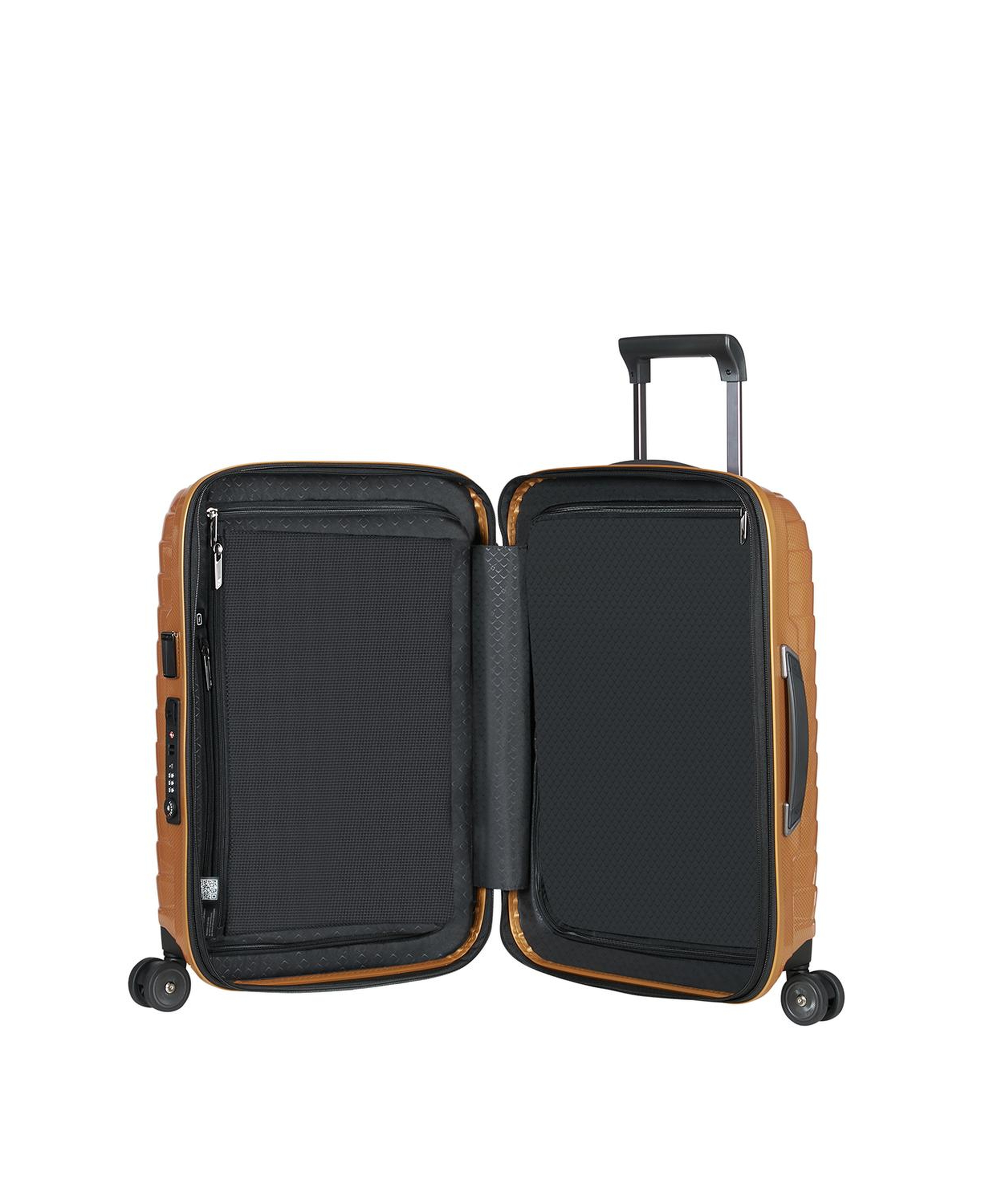 Samsonite Turuncu Proxis - Spinner Sarı 4 Tekerlekli Körüklü Kabin Boy Valiz 55 cm