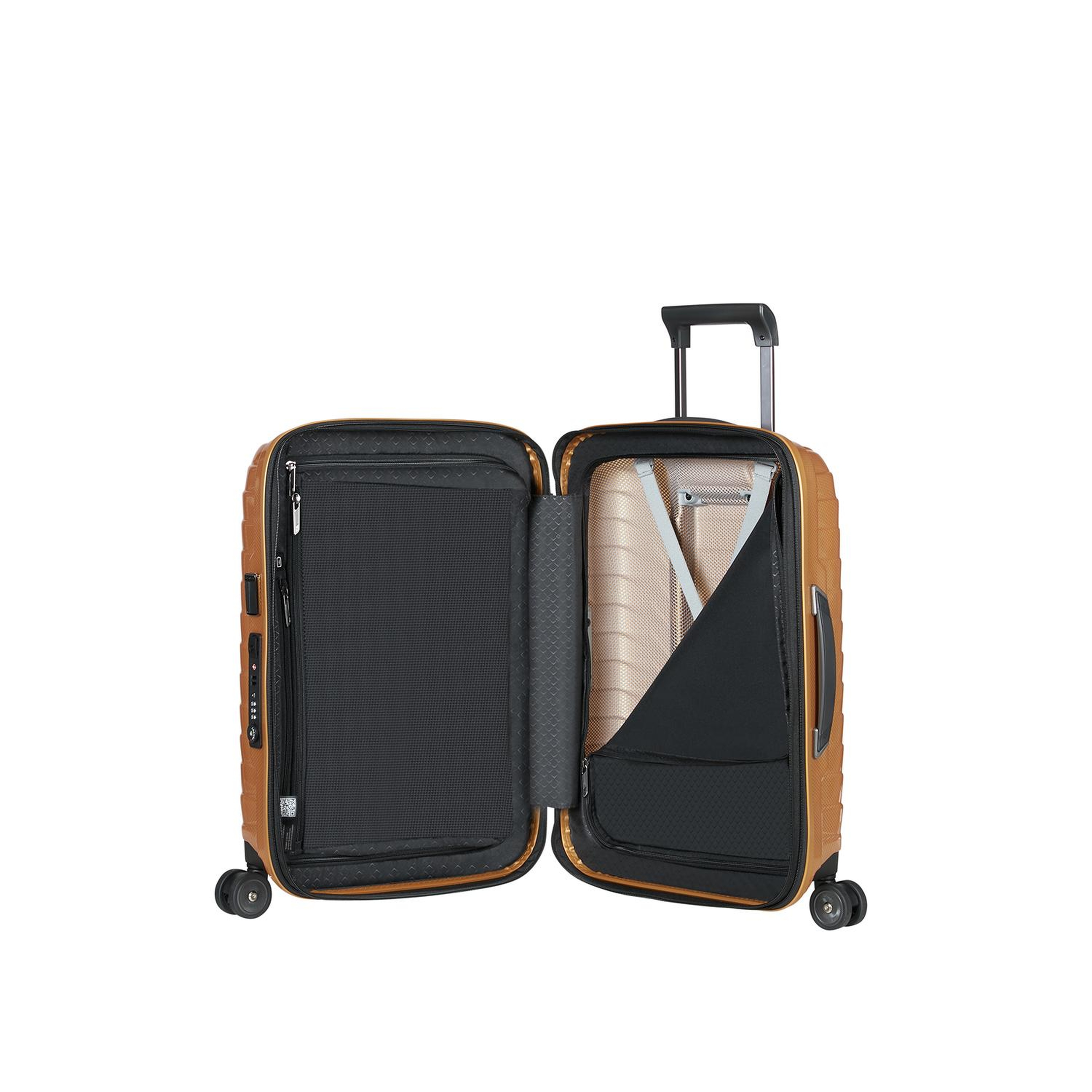 Samsonite Turuncu Proxis - Spinner Sarı 4 Tekerlekli Körüklü Kabin Boy Valiz 55 cm