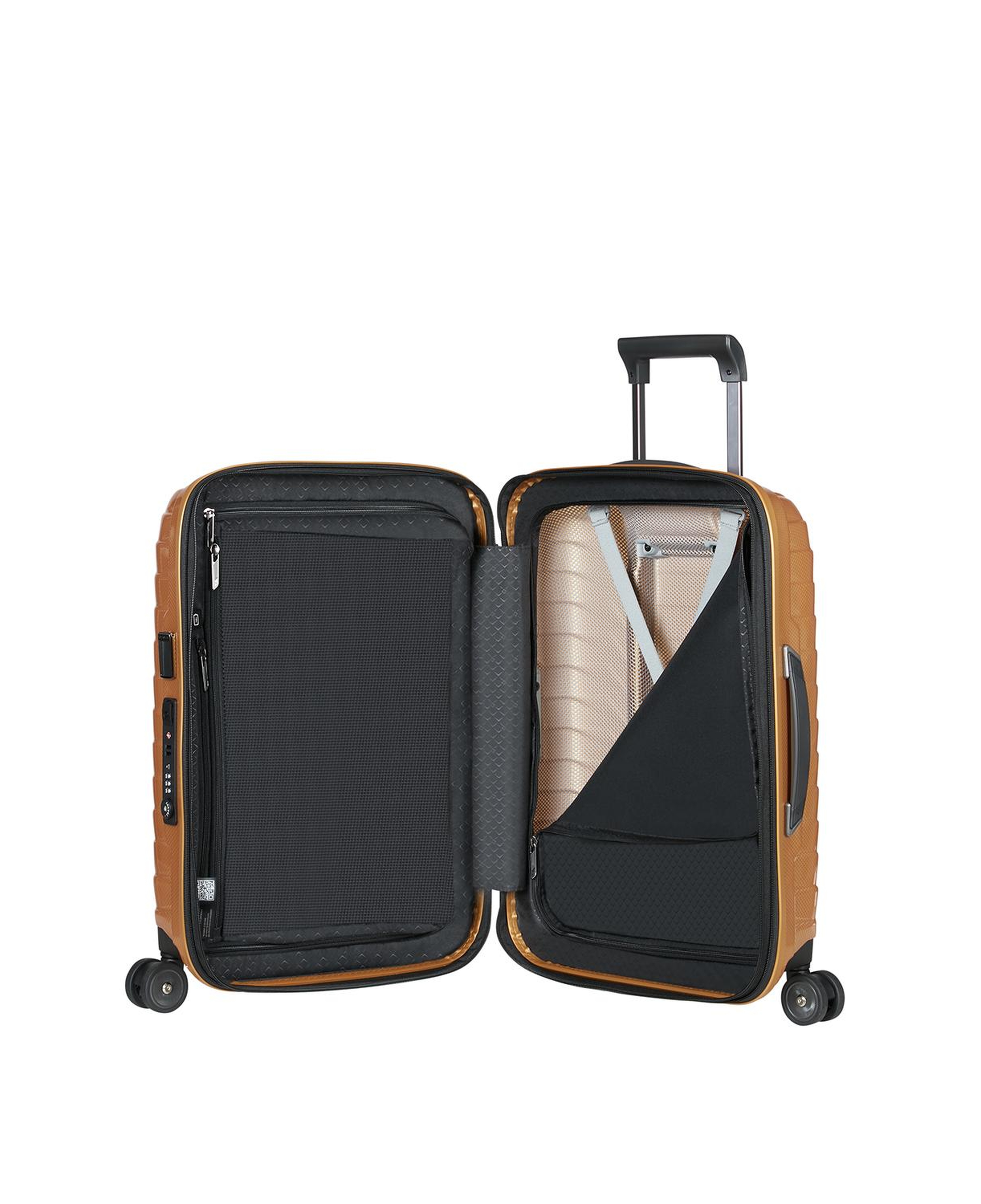 Samsonite Turuncu Proxis - Spinner Sarı 4 Tekerlekli Körüklü Kabin Boy Valiz 55 cm