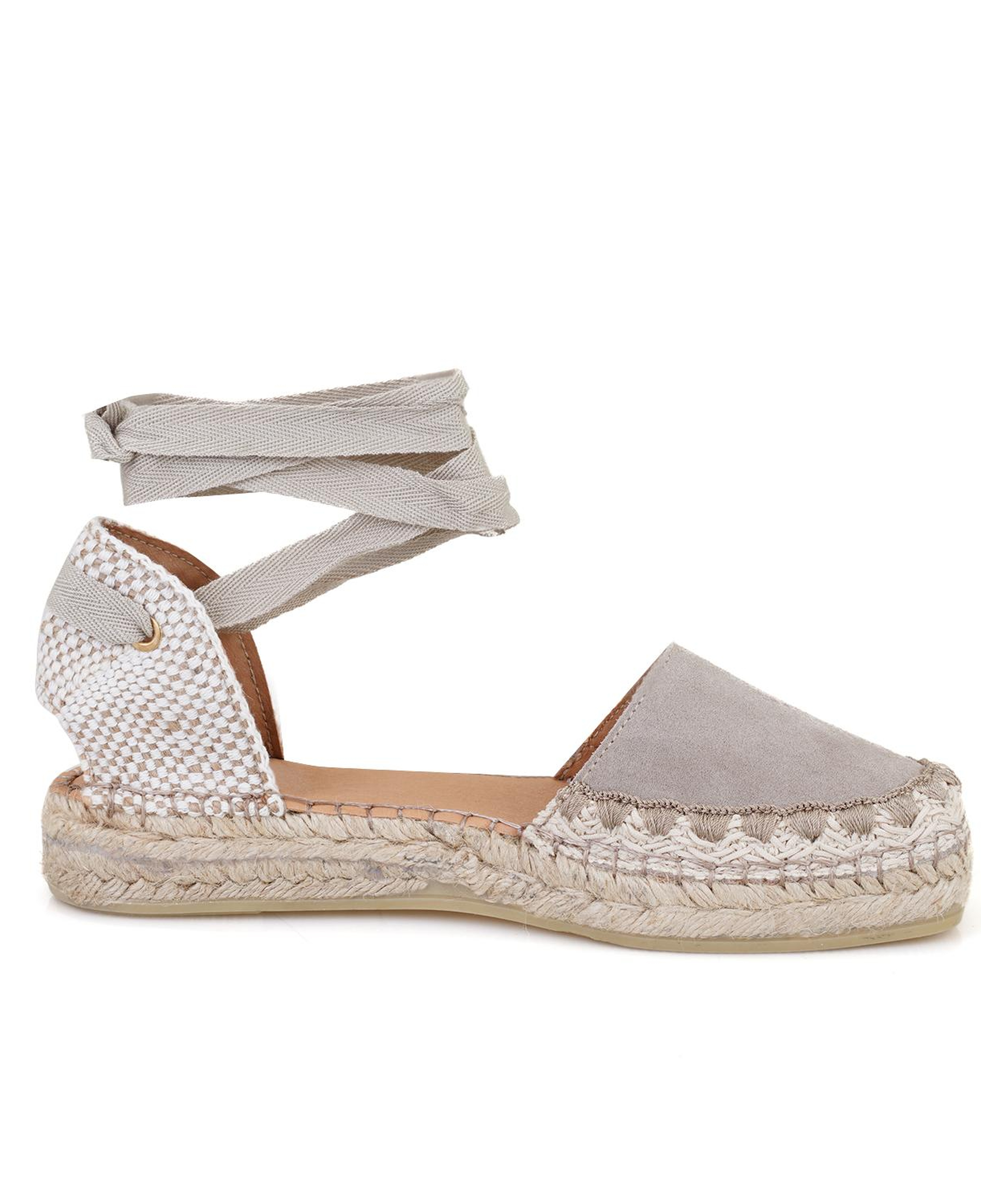 Kadın Vizon Deri Espadril Sandalet