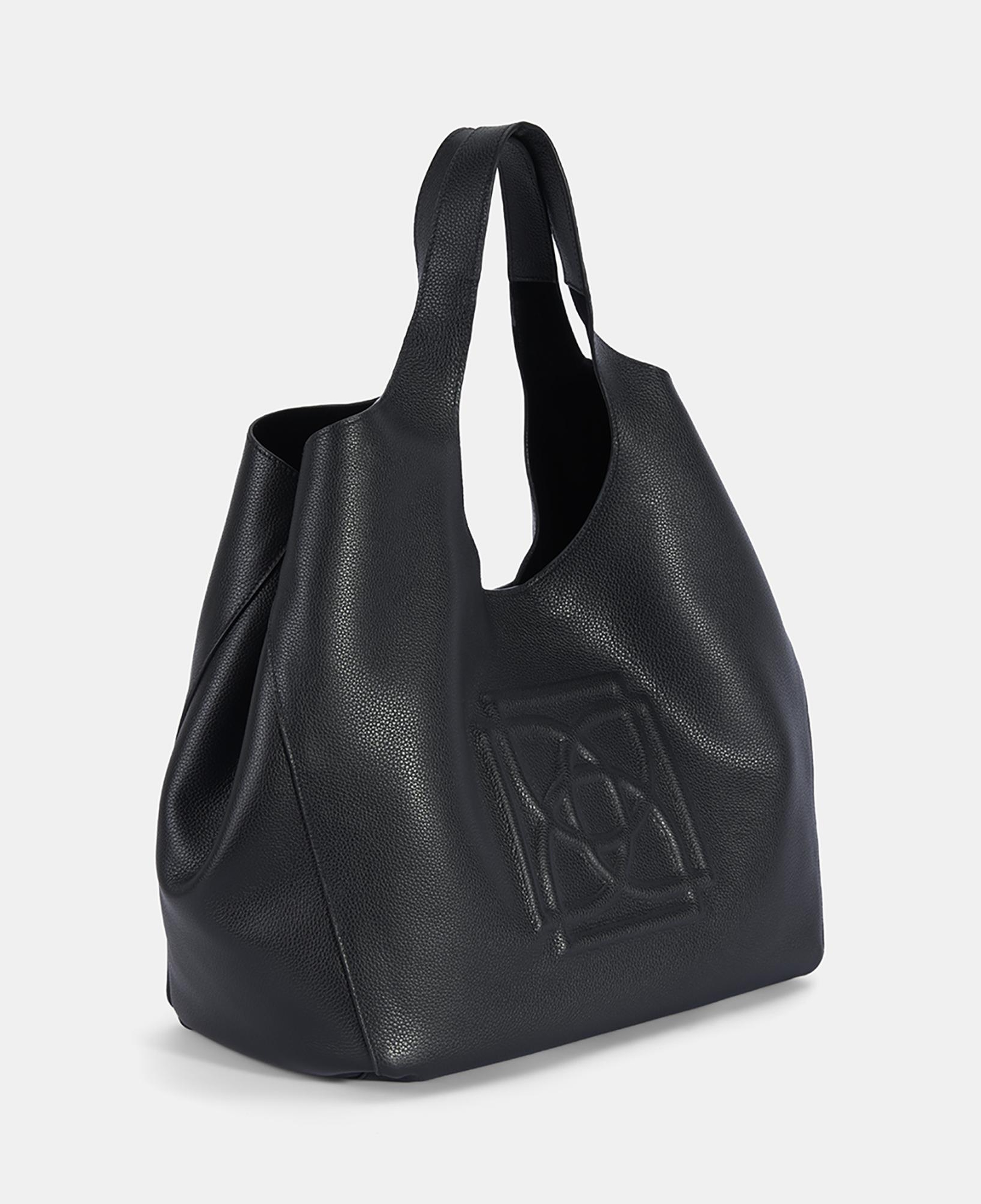 Kadın Siyah Deri Hobo Çanta