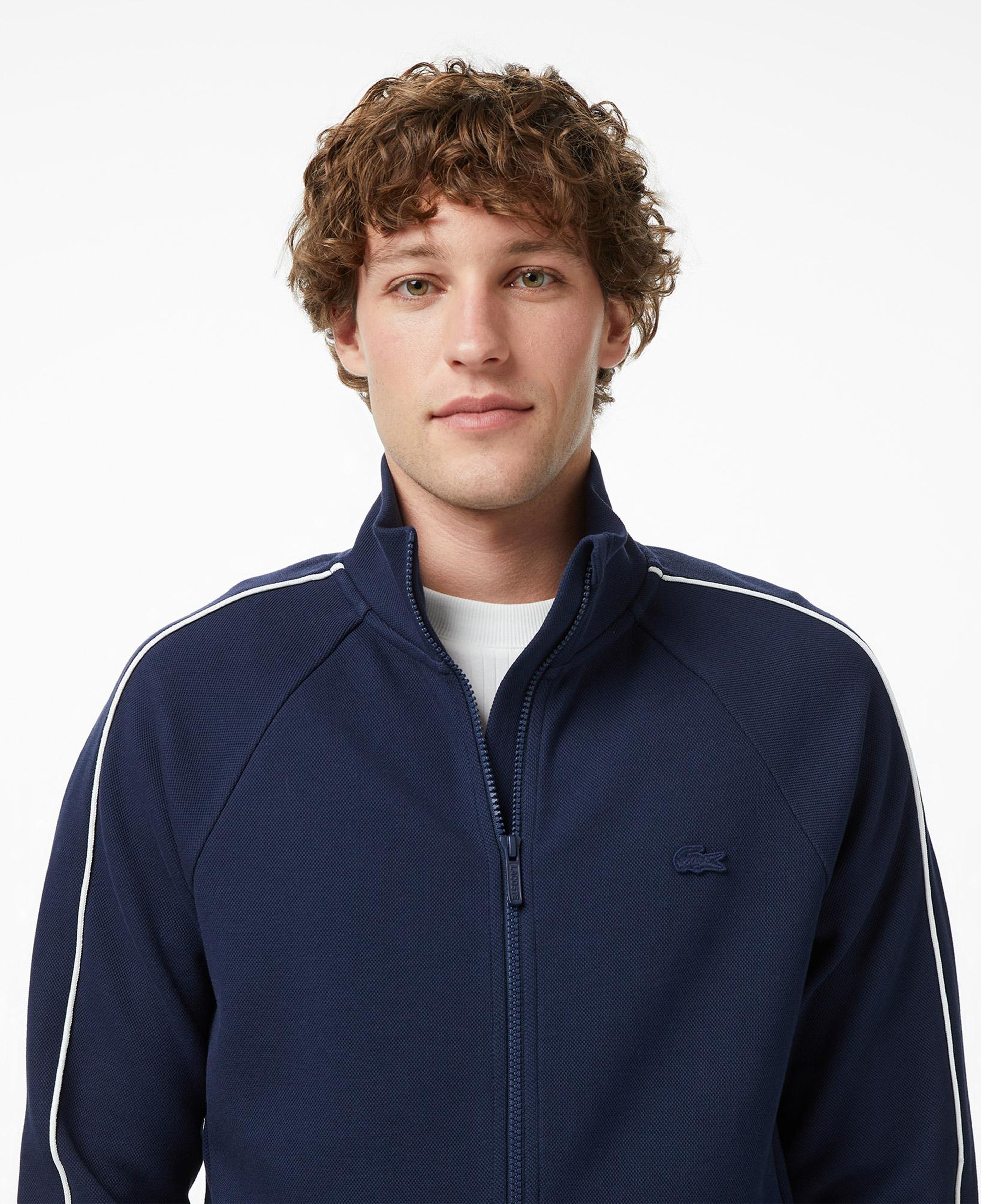 Lacoste Erkek Regular Fit Fermuarlı Lacivert Sweatshirt