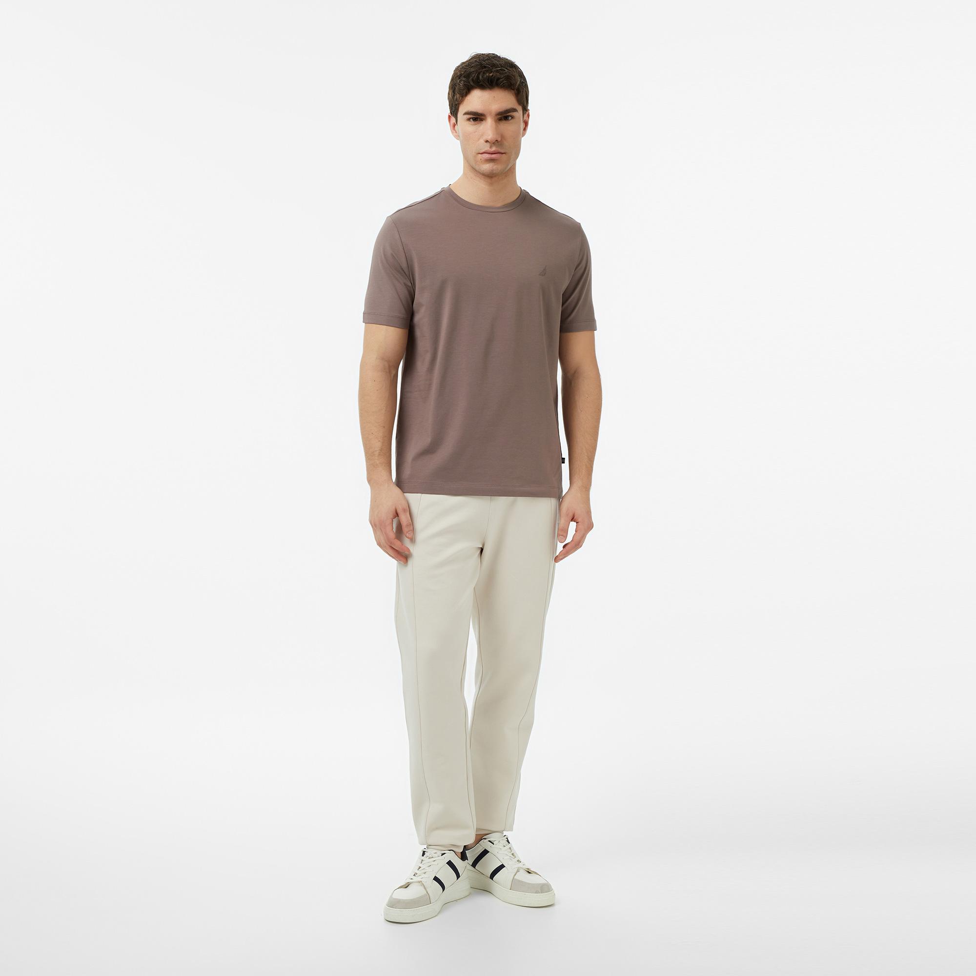 Nautica Erkek Kahverengi Regular Fit T-Shirt
