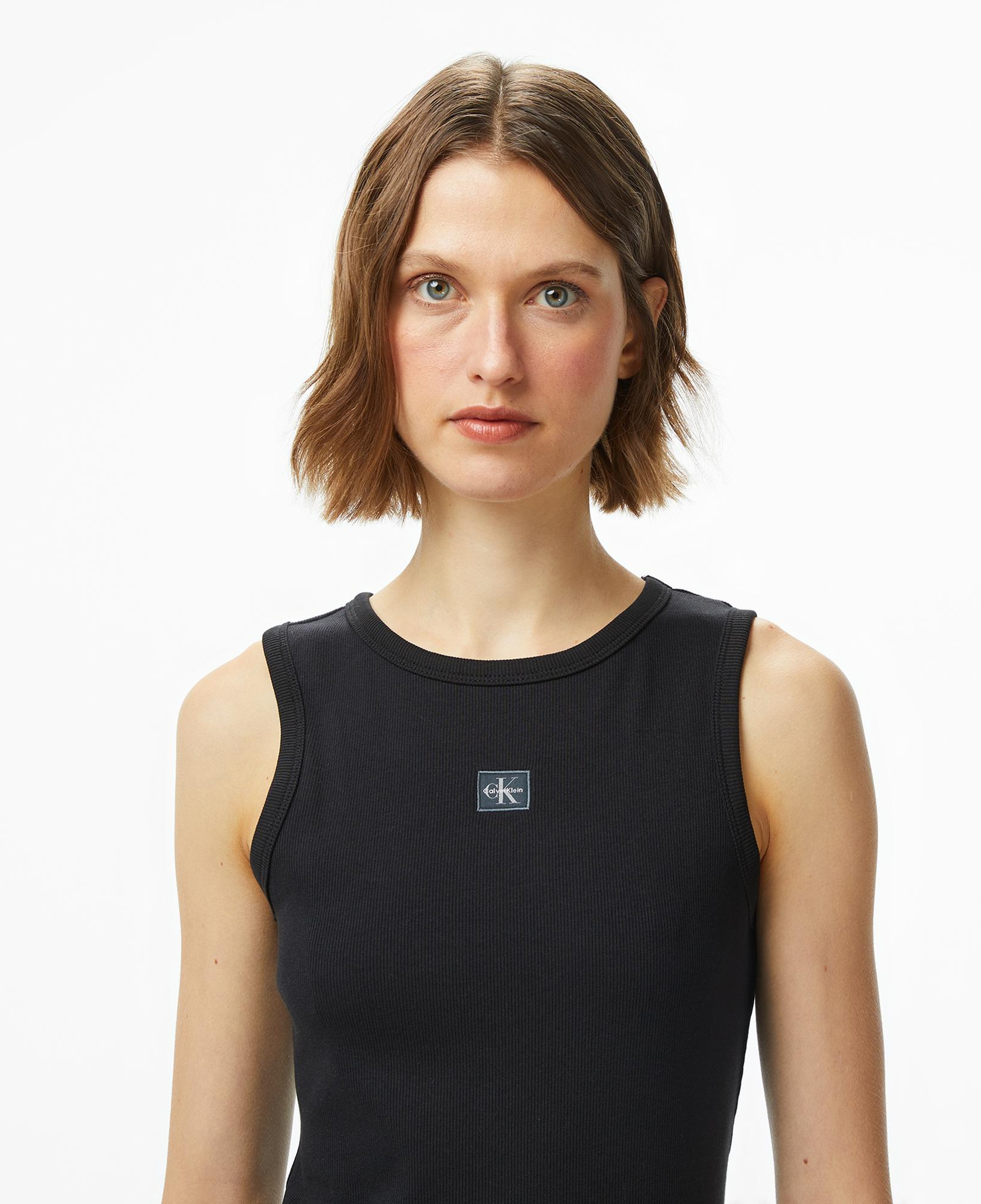Calvin Klein Woven Label Kadın Siyah T-Shirt