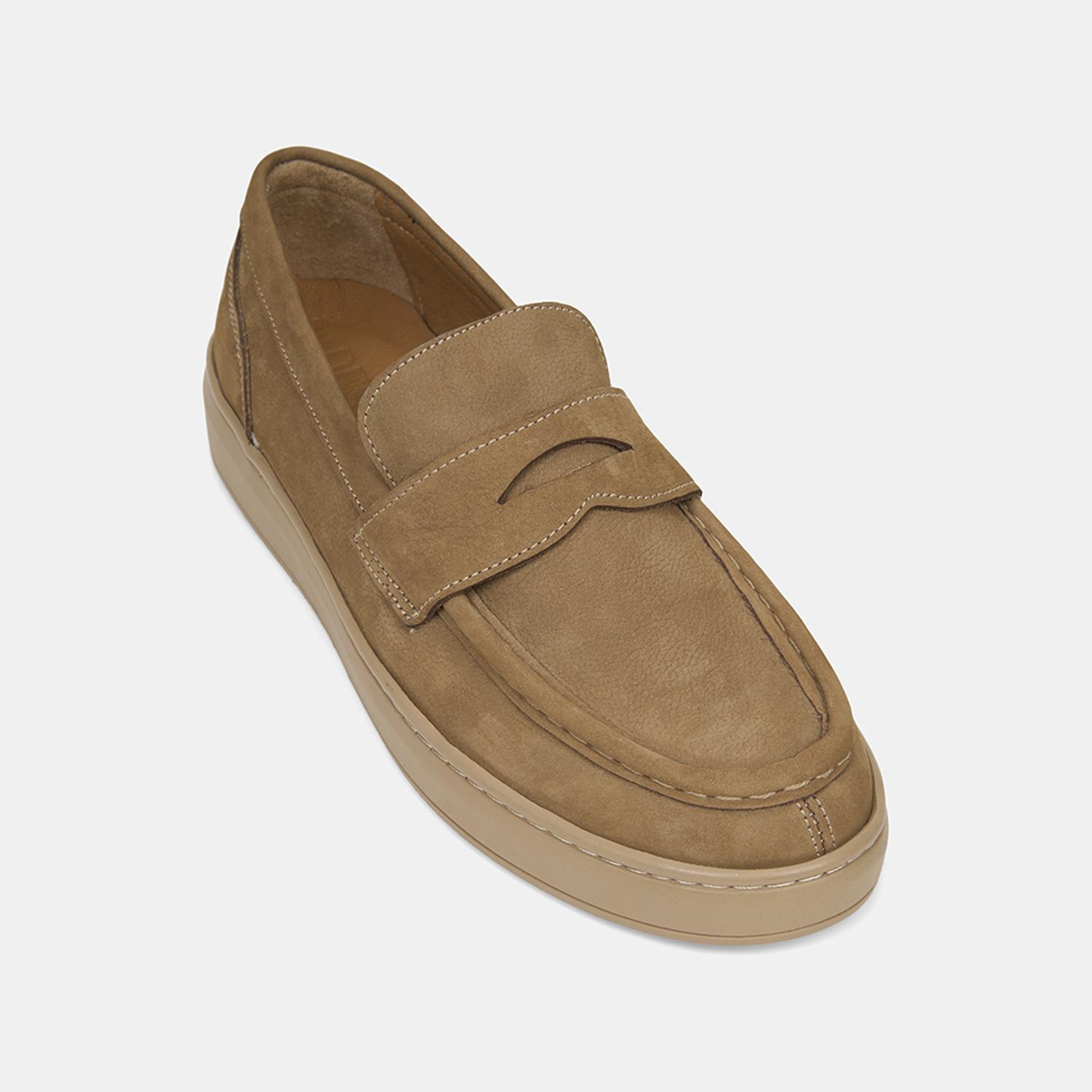 Erkek Vizon Nubuk Deri Loafer