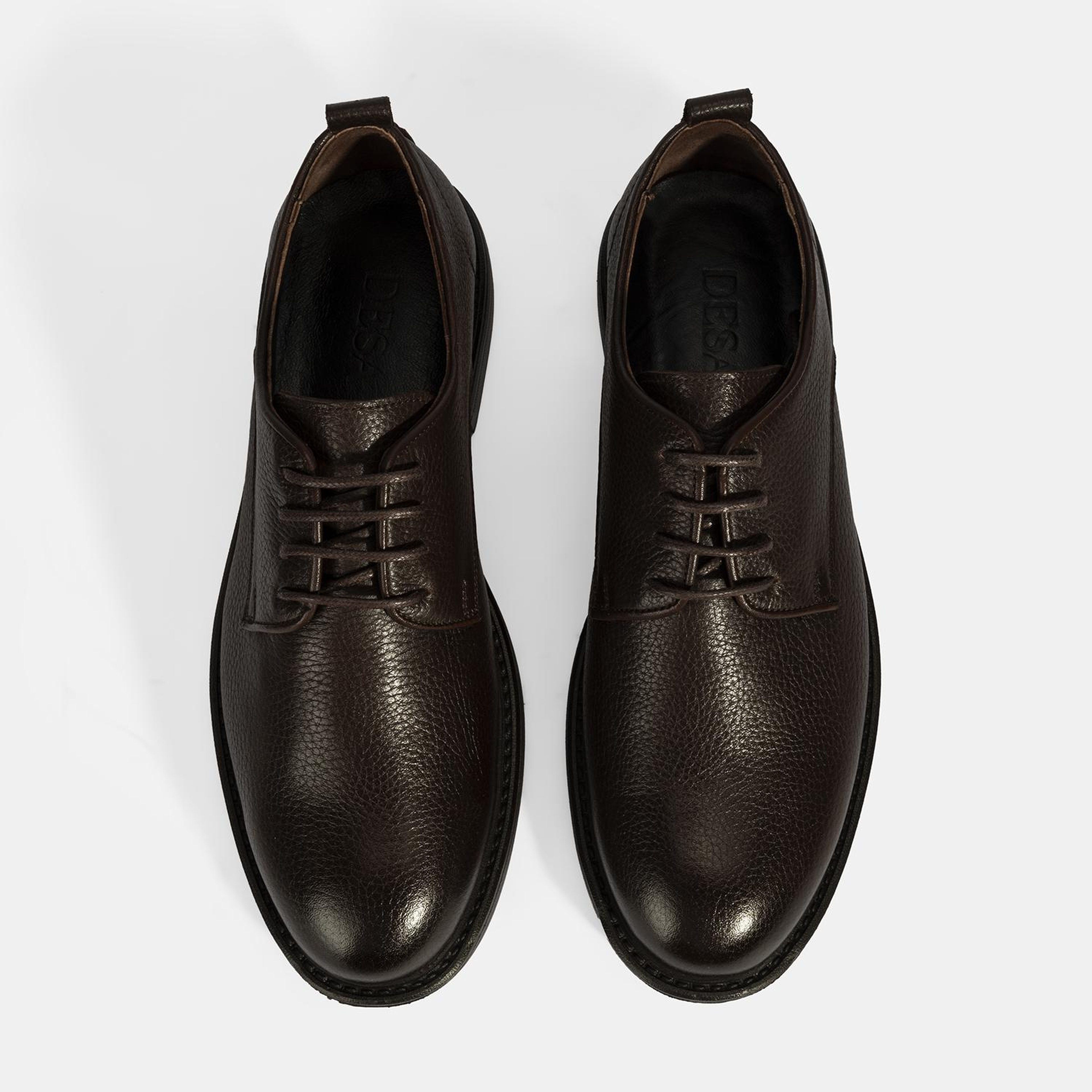 Erkek Kahve Bağcıklı Günlük Deri Ayakkabı