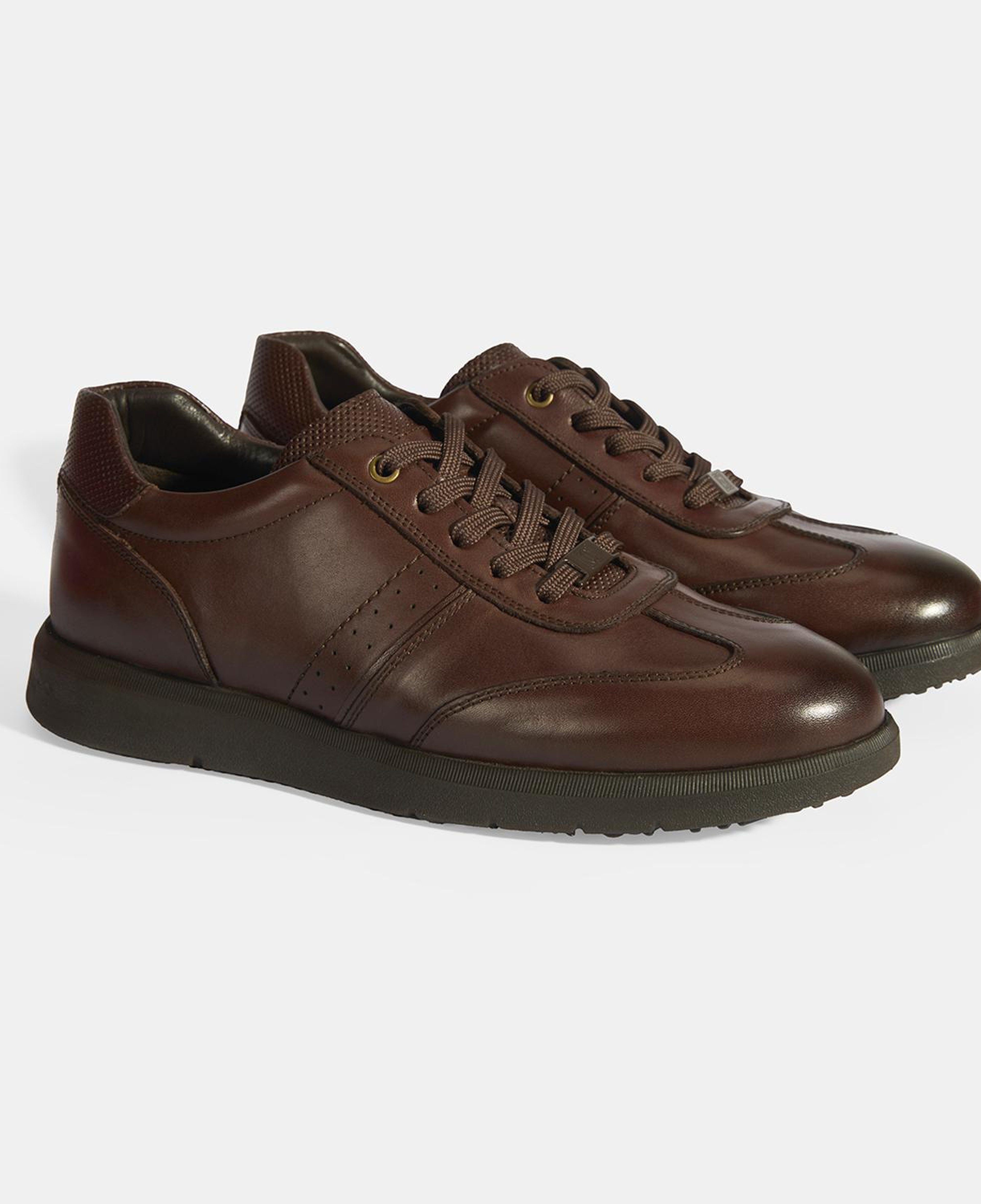 Erkek Kahve DesaComfort Bağcıklı Deri Günlük Ayakkabı