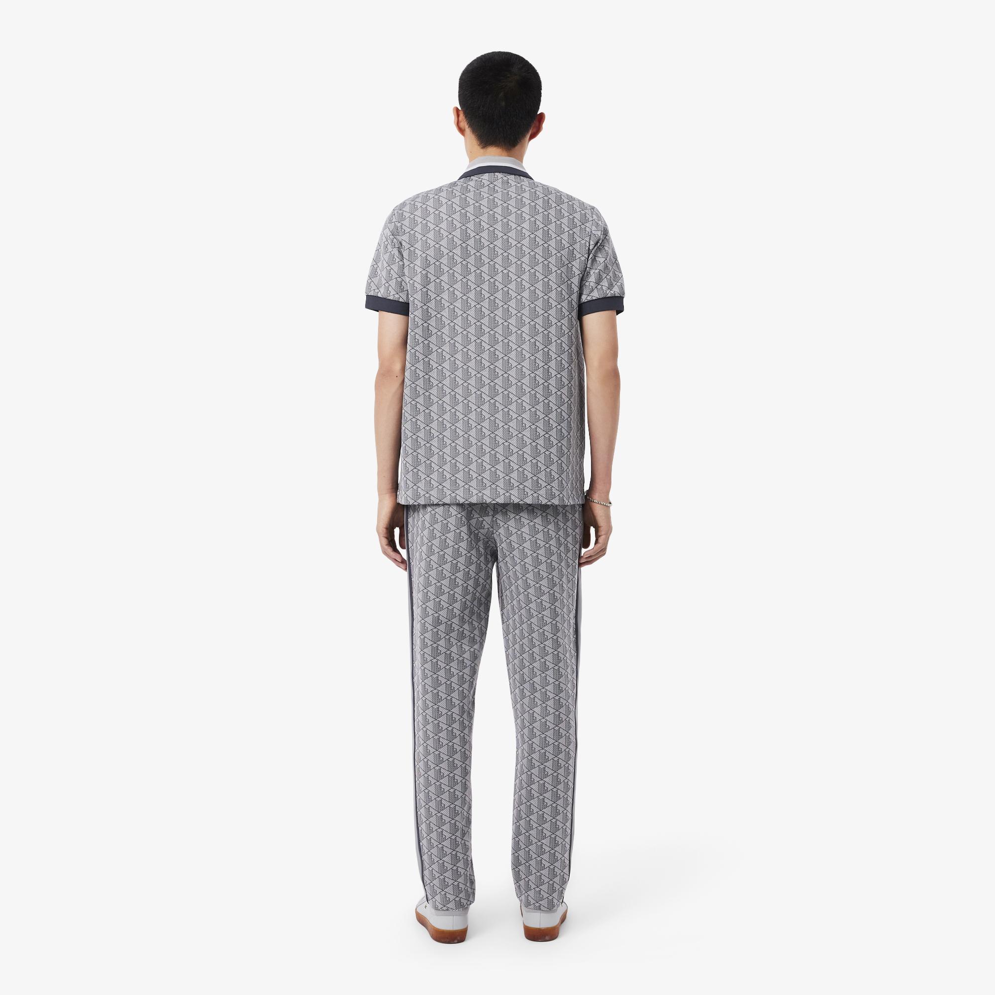 Lacoste Erkek Regular Fit Monogram Gri Eşofman Altı