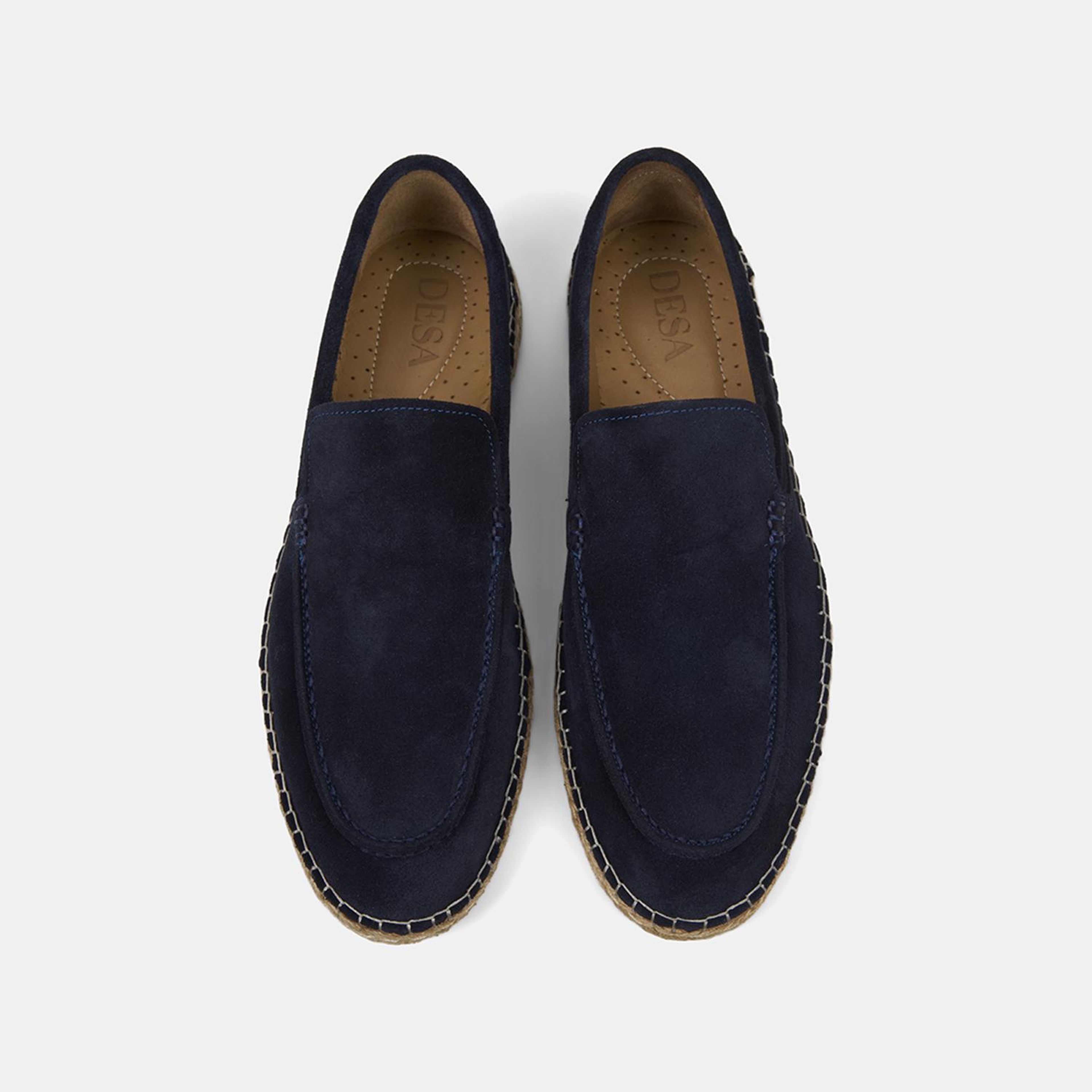 Erkek Lacivert Spor Süet Deri Espadril