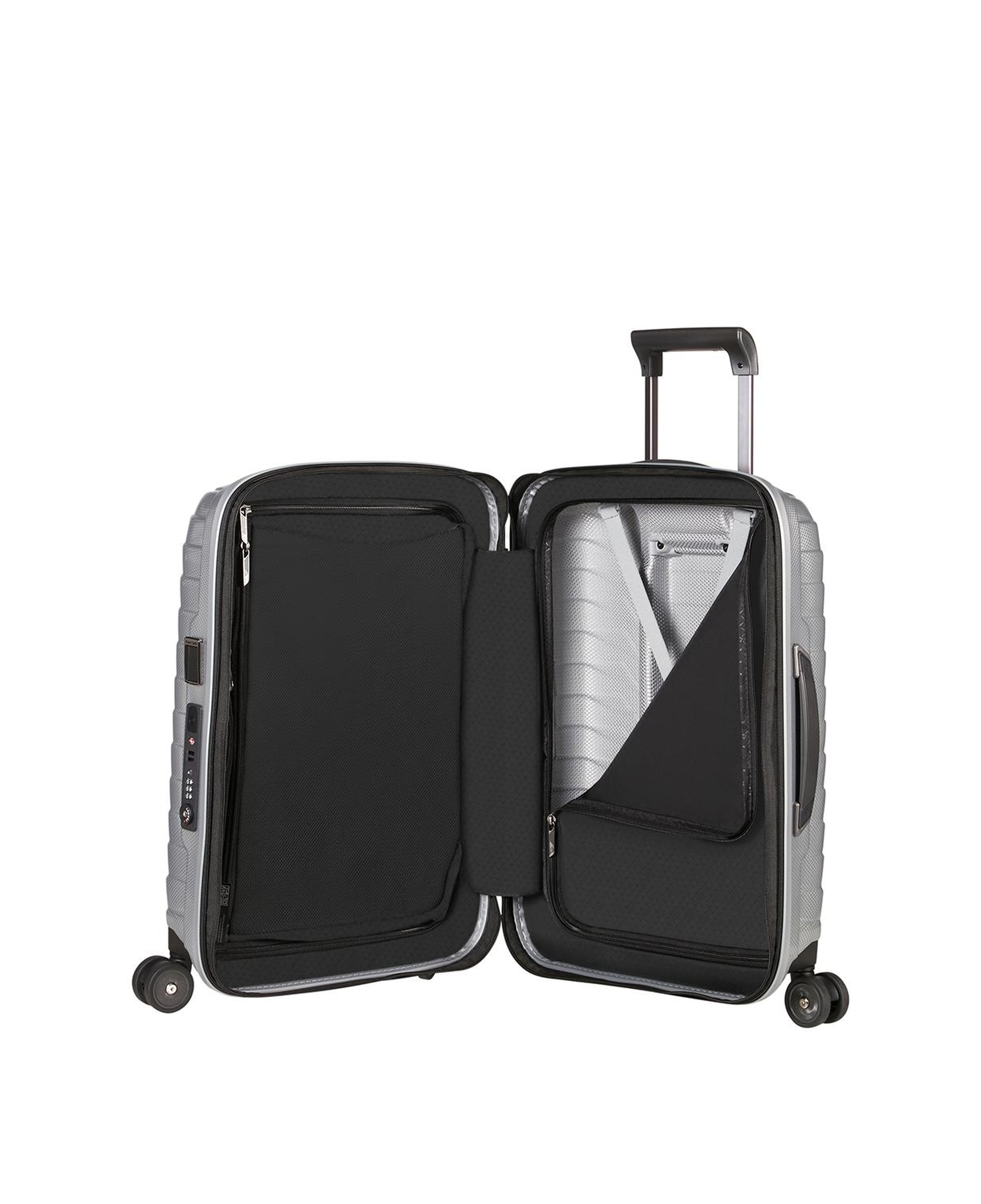 Samsonite Gri Proxis - Spinner 4 Tekerlekli Körüklü Kabin Boy Valiz 55 cm