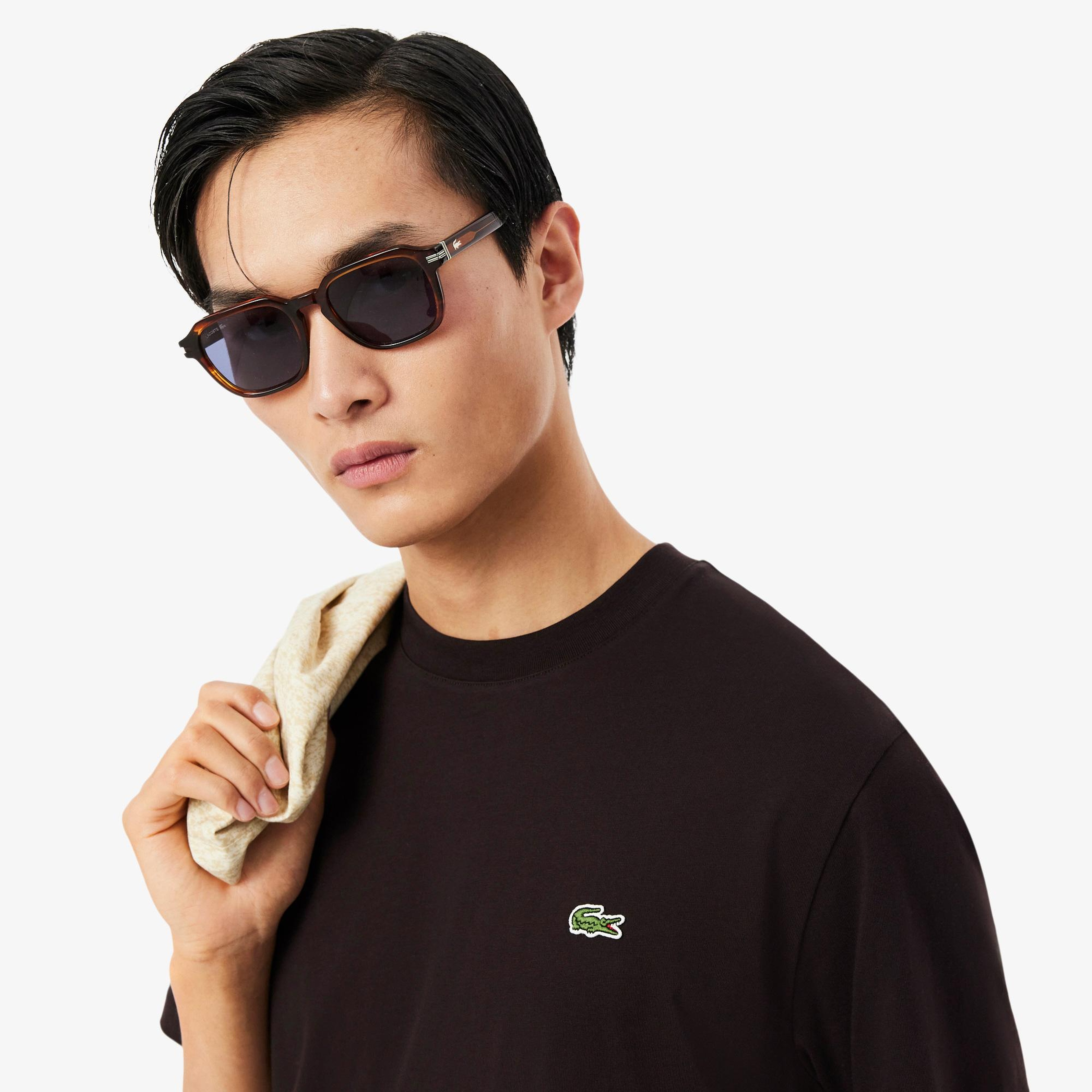 Lacoste Erkek Classic Fit Bisiklet Yaka Kahverengi T-Shirt
