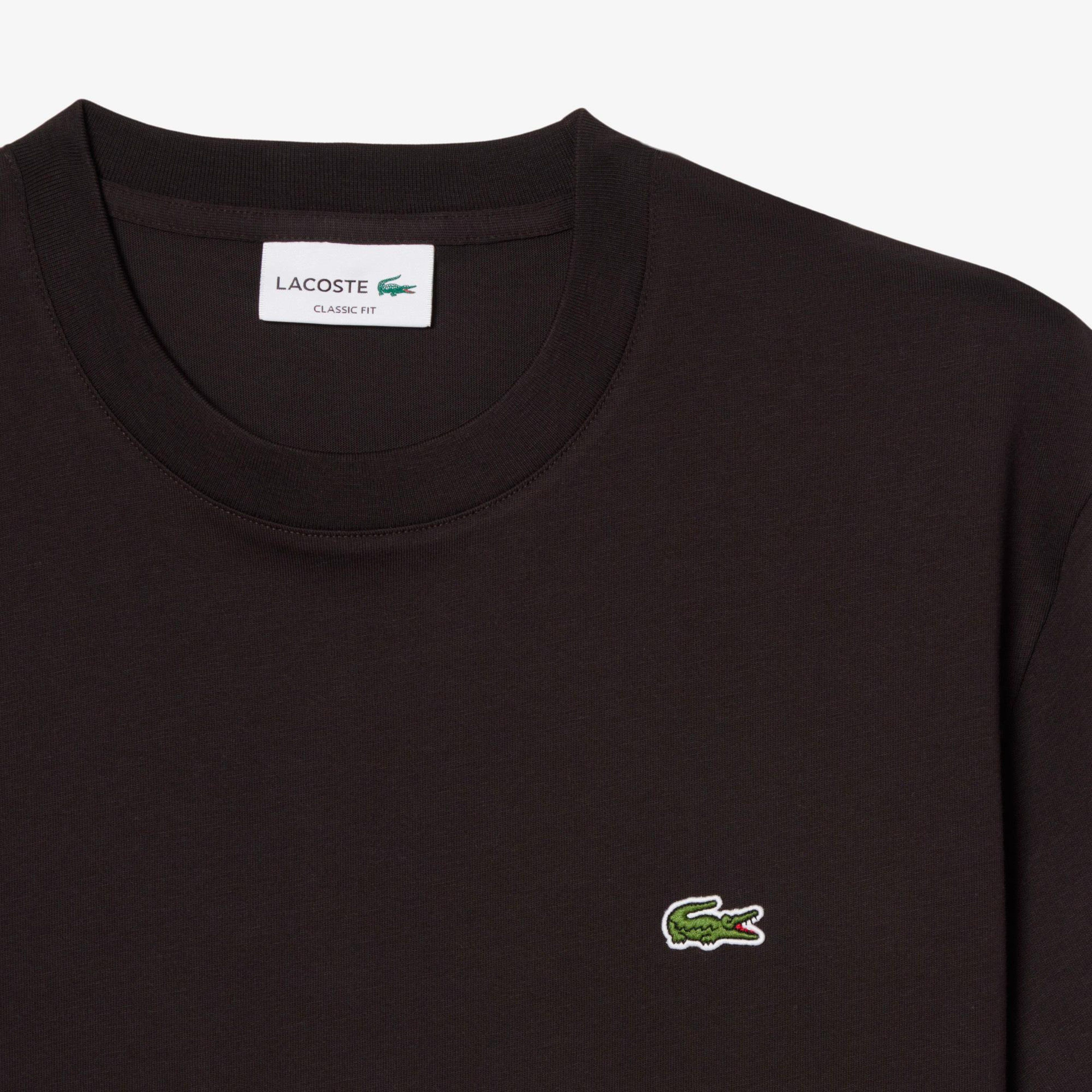 Lacoste Erkek Classic Fit Bisiklet Yaka Kahverengi T-Shirt