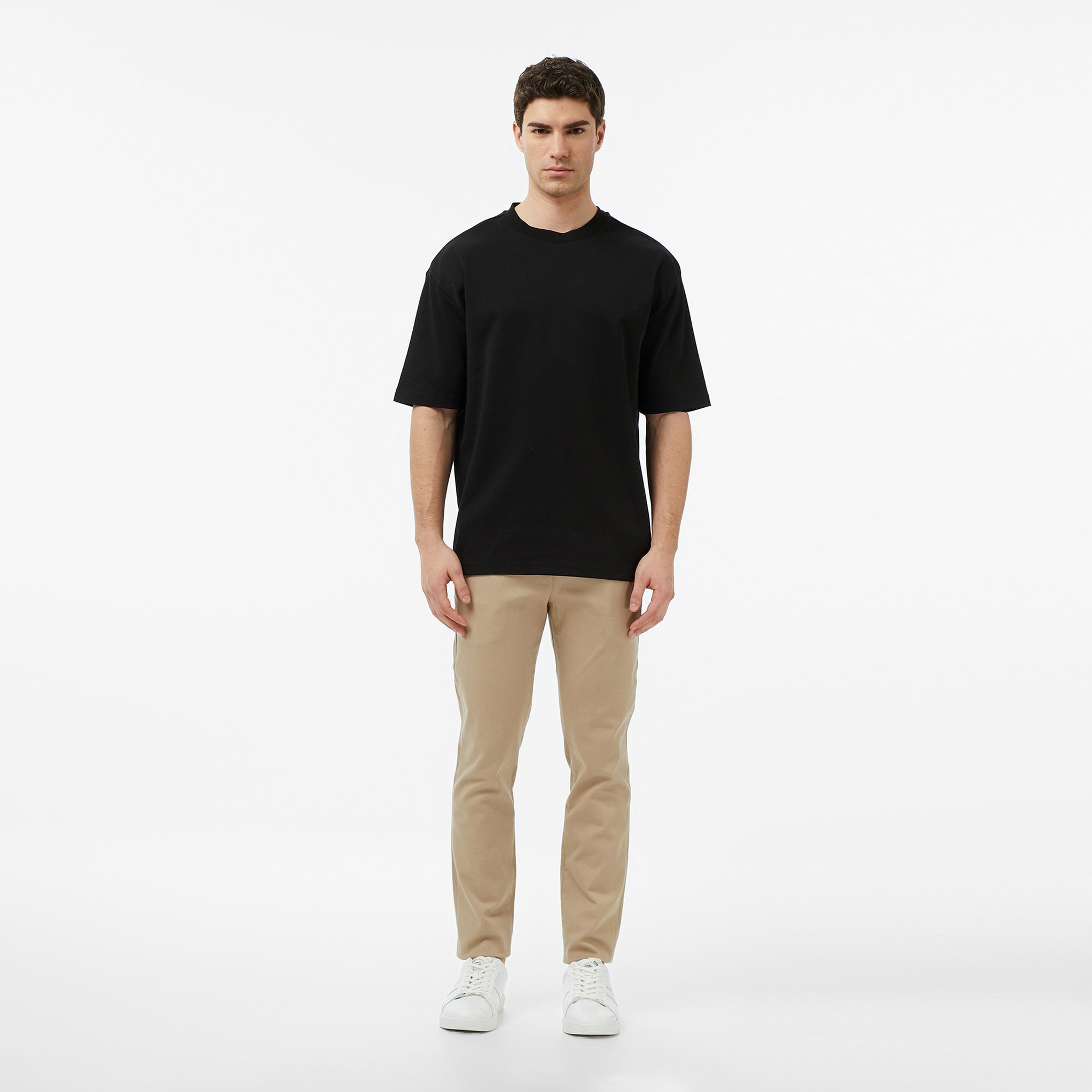 Nautica Siyah Beyaz Relax Fit T-Shirt