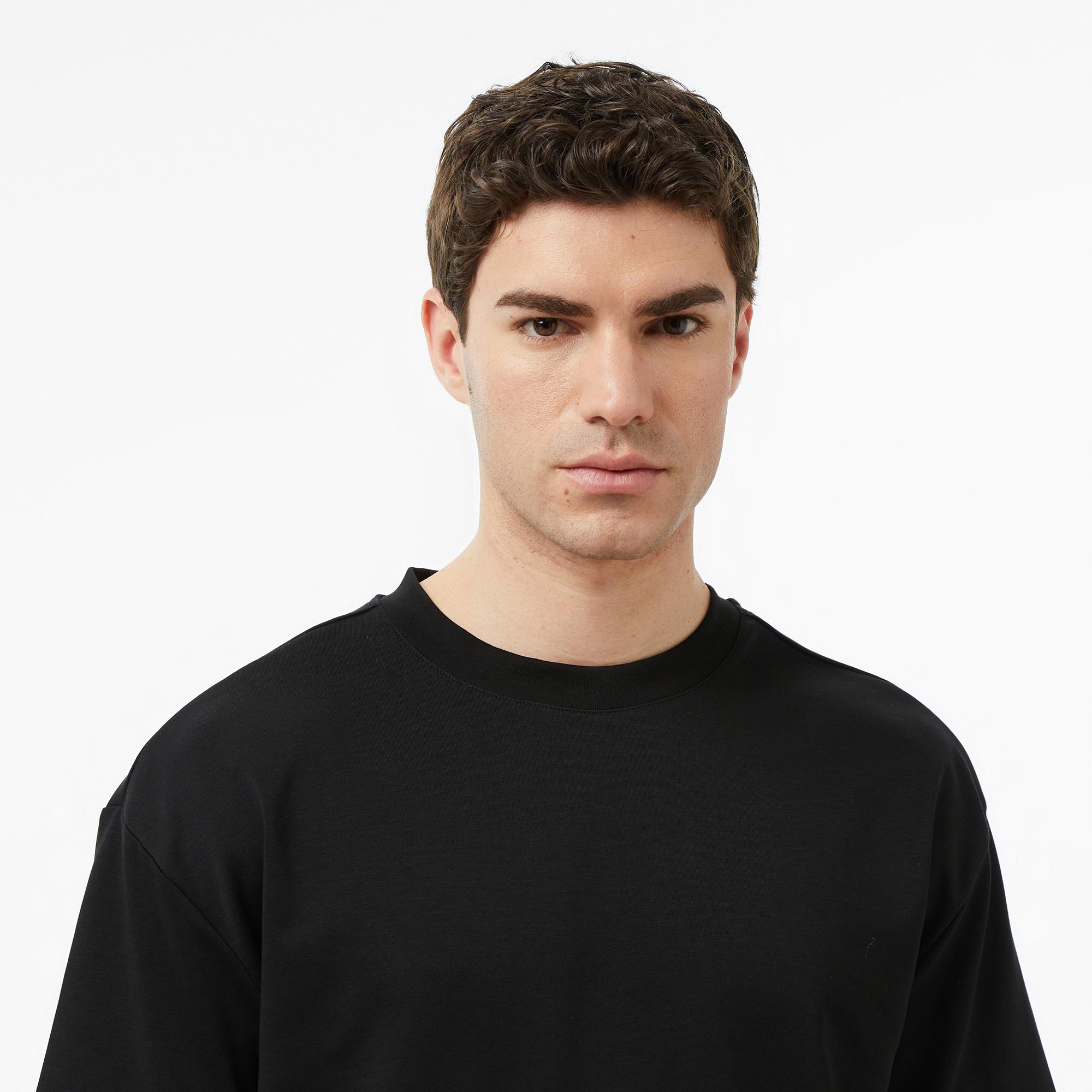 Nautica Siyah Beyaz Relax Fit T-Shirt