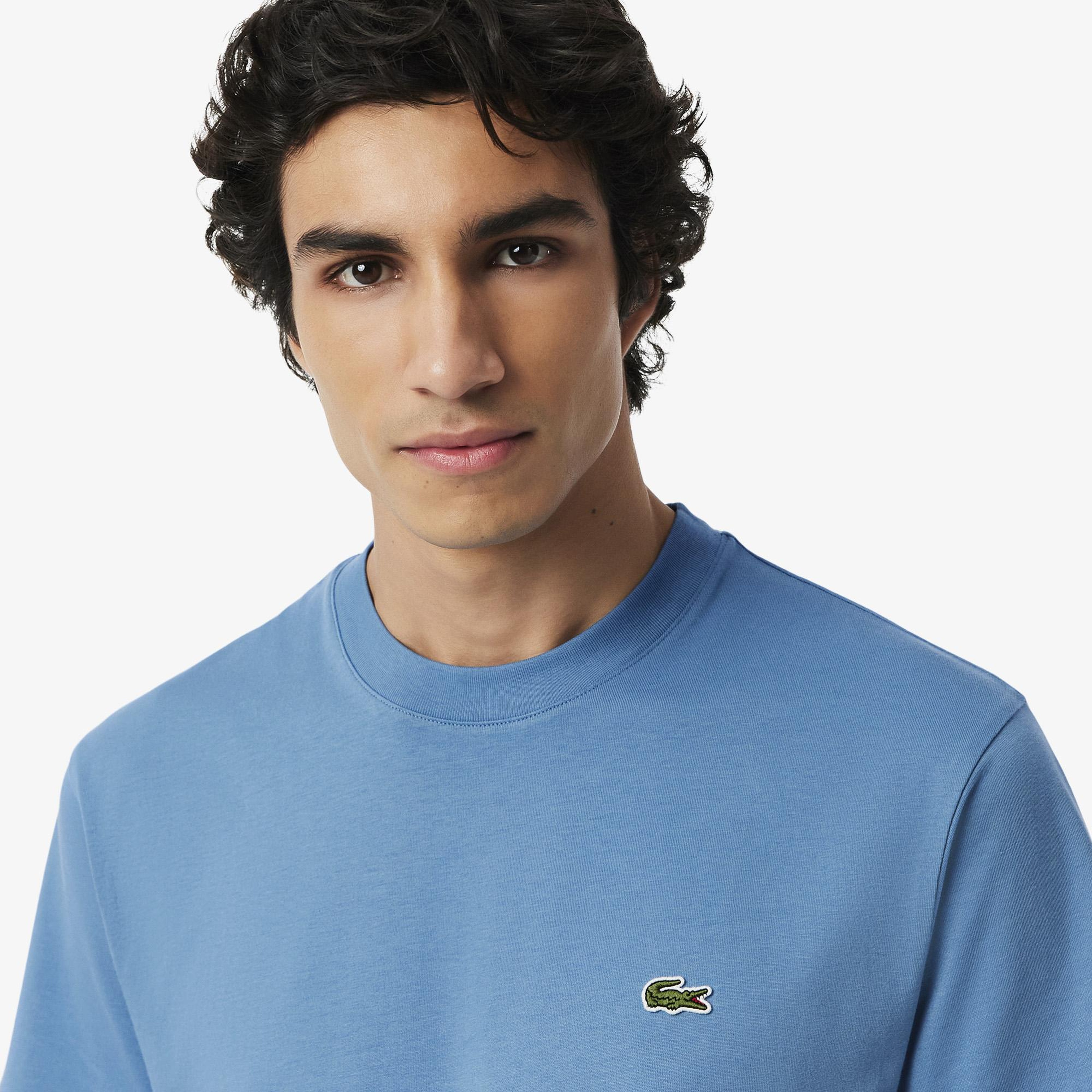 Lacoste Erkek Classic Fit Bisiklet Yaka Mavi T-Shirt