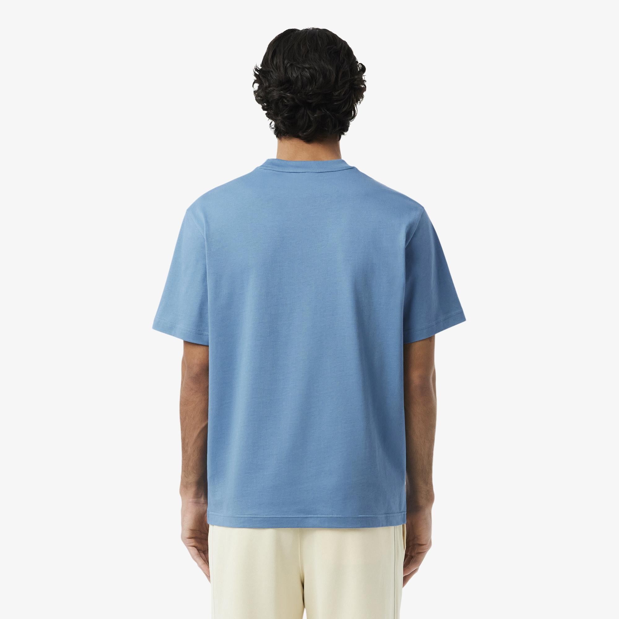 Lacoste Erkek Classic Fit Bisiklet Yaka Mavi T-Shirt