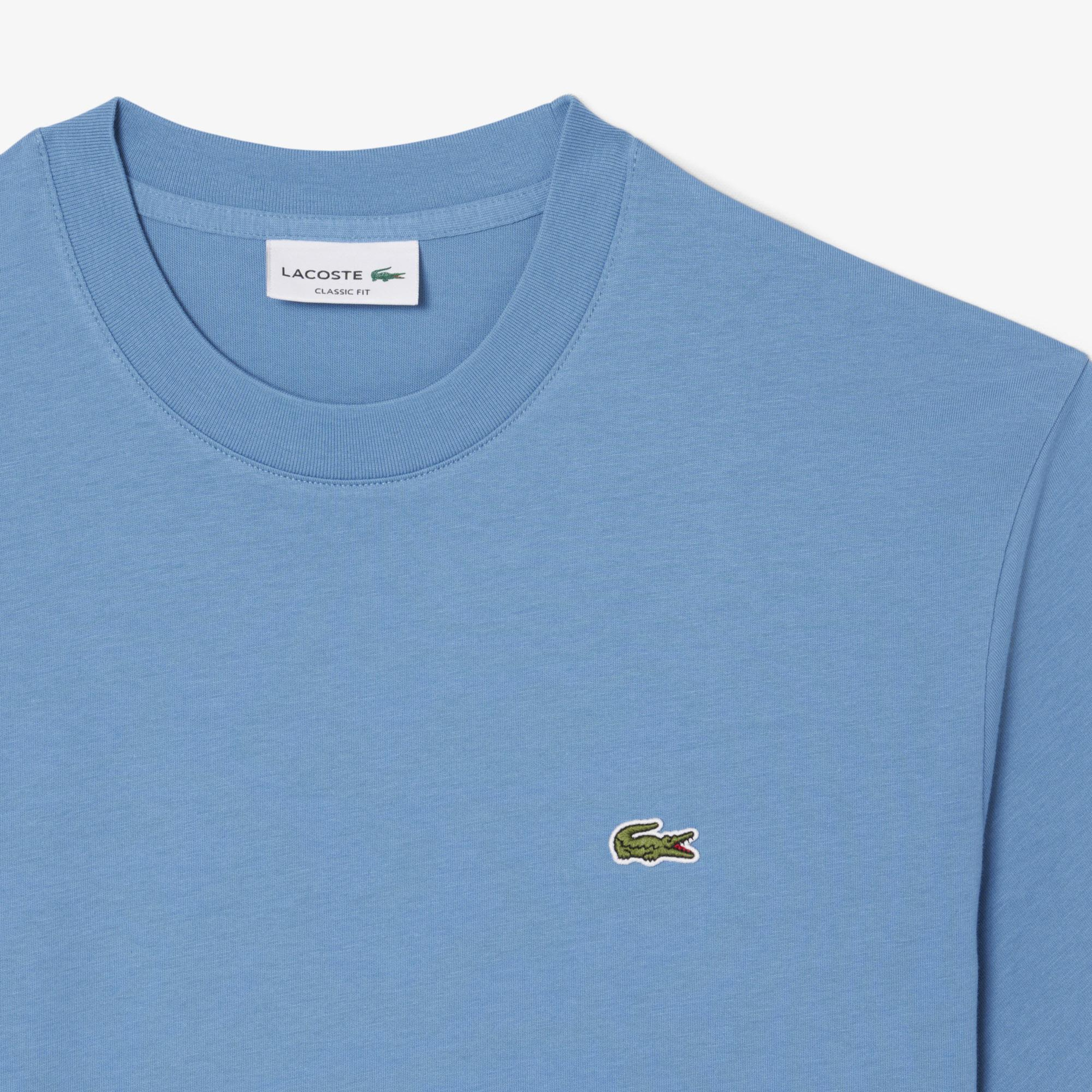 Lacoste Erkek Classic Fit Bisiklet Yaka Mavi T-Shirt