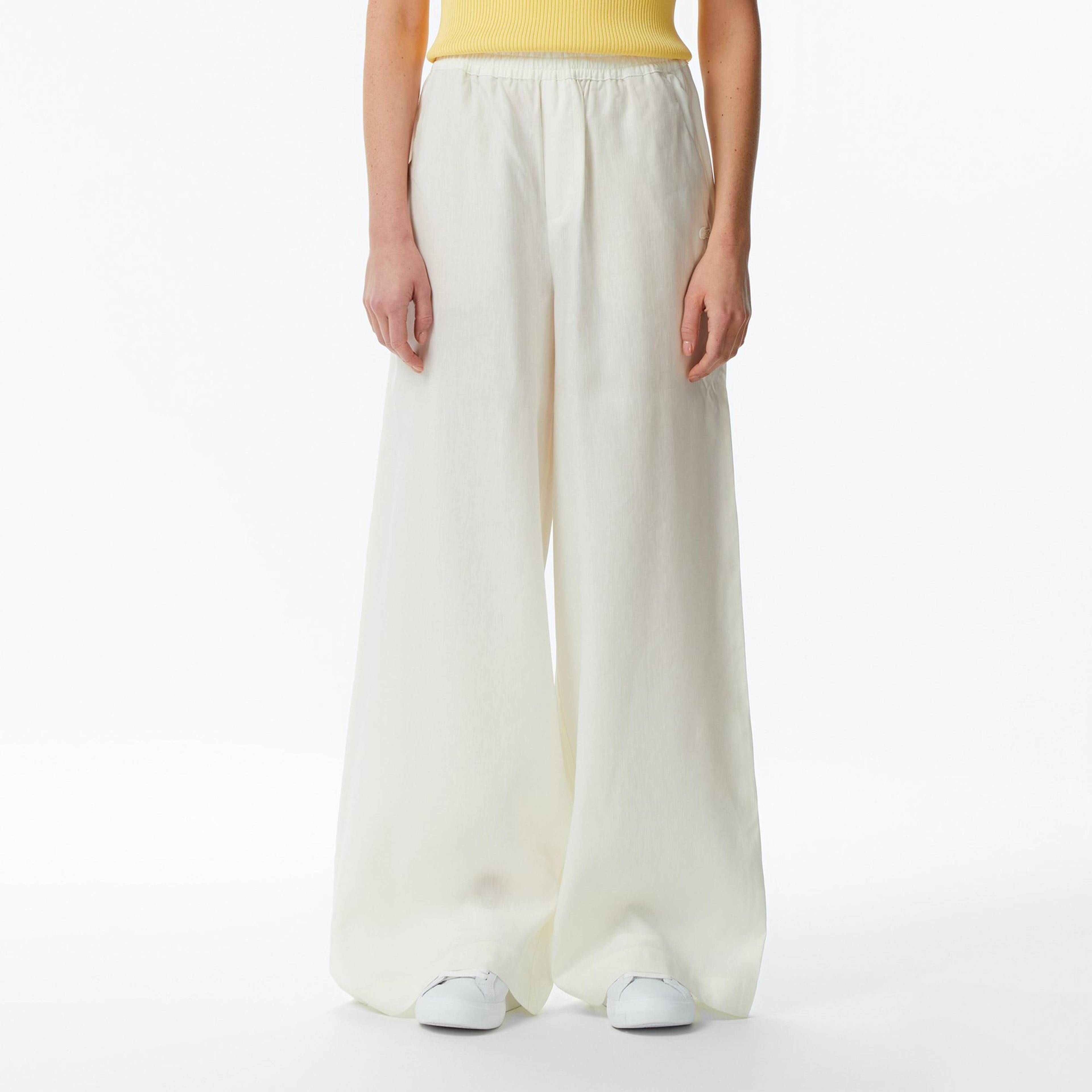 Lacoste Kadın Relaxed Fit Krem Pantolon