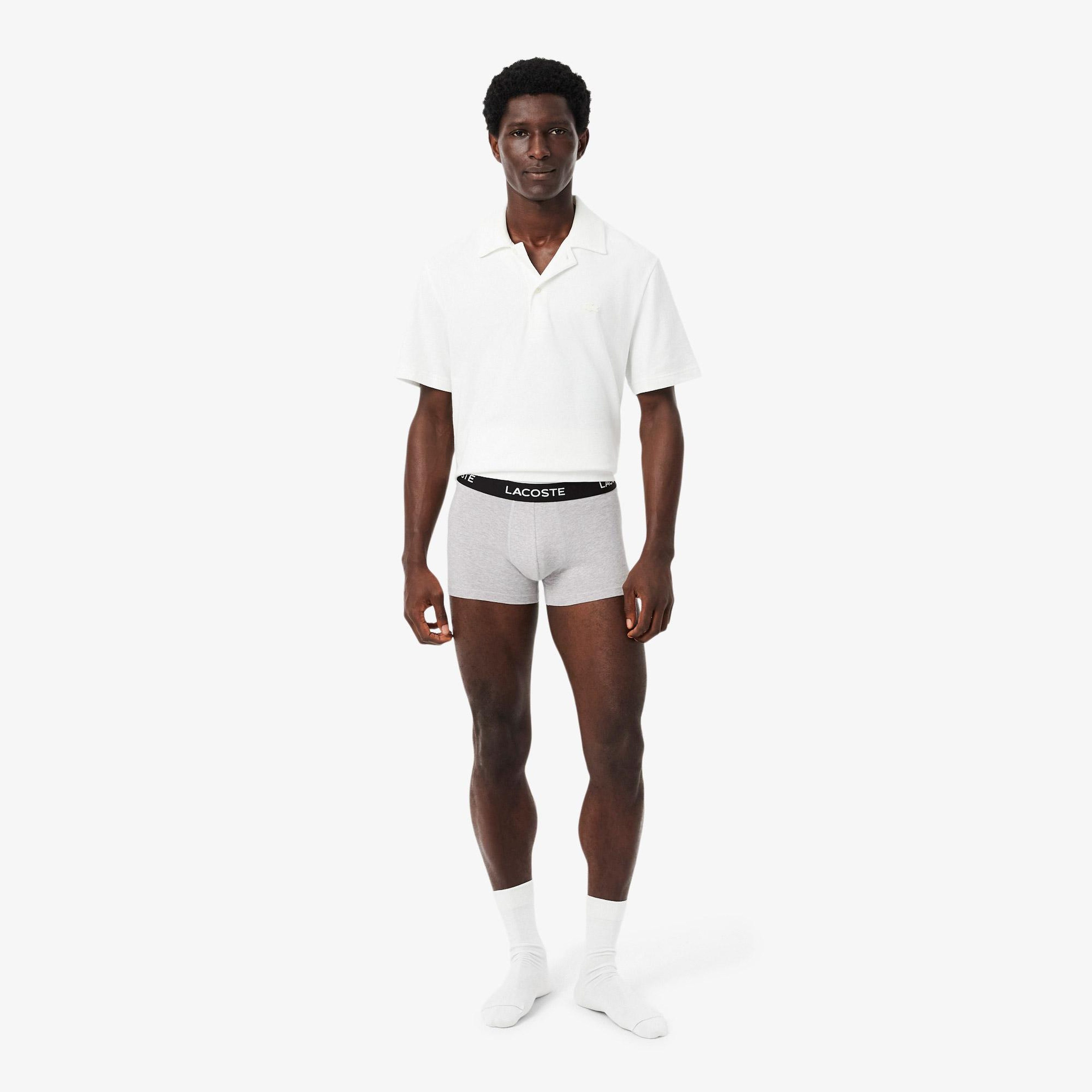 Lacoste Erkek Gri Boxer
