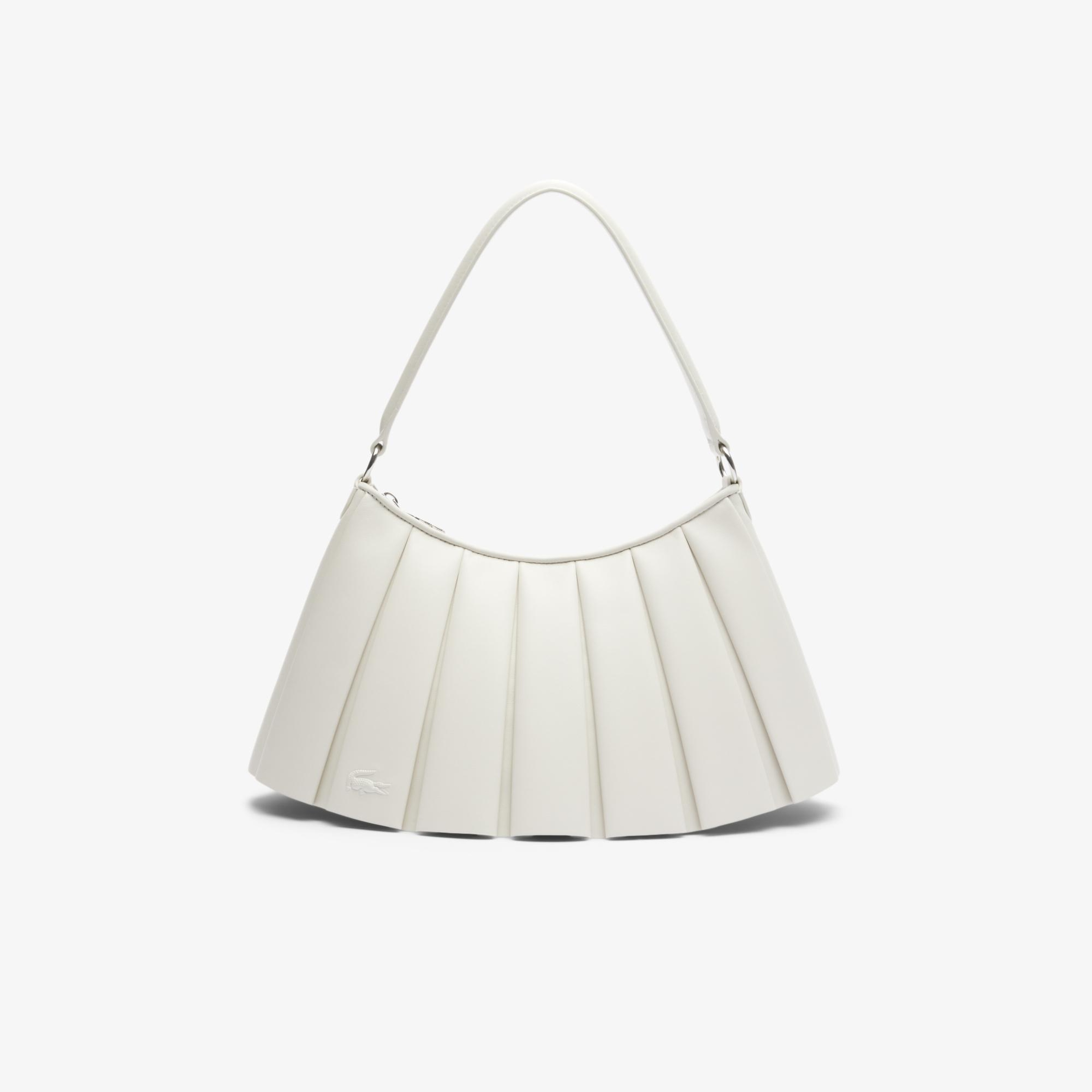 Lacoste Medium Lenglen Kadın Deri Beyaz Omuz Çantası