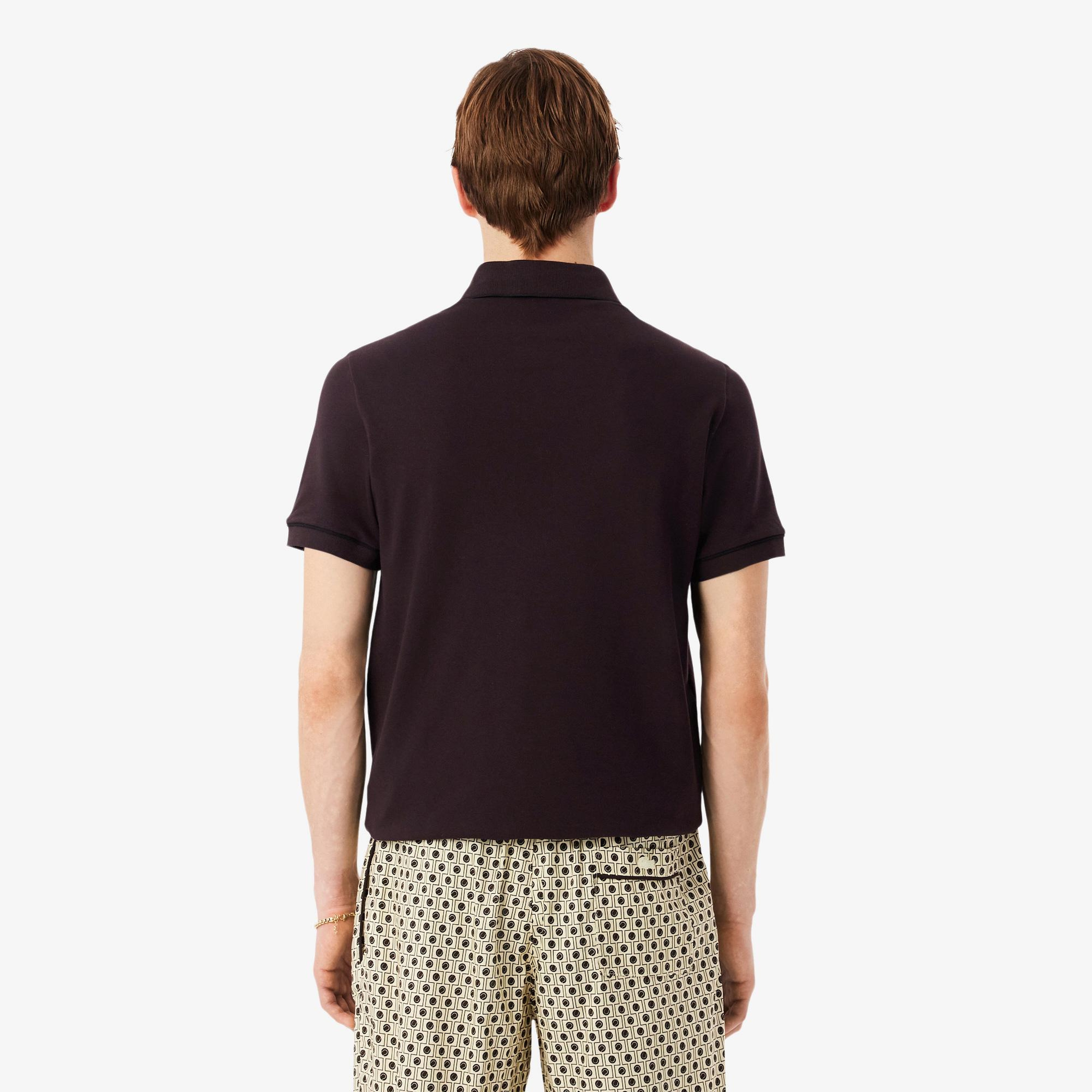 Lacoste Erkek Regular Fit Polo Yaka Kahverengi Paris Polo