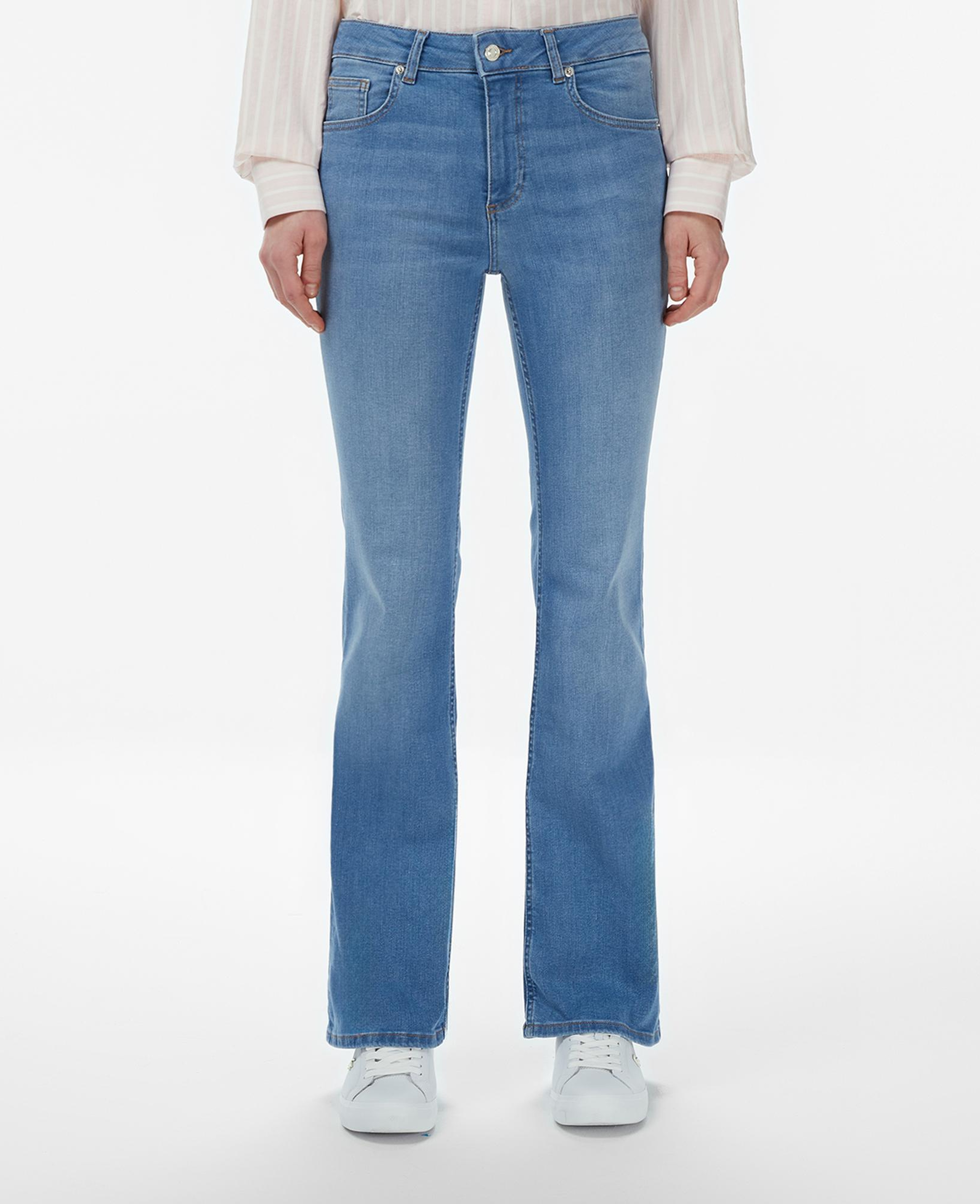 Lacoste Kadın Slim Fit Mavi Jean Pantolon