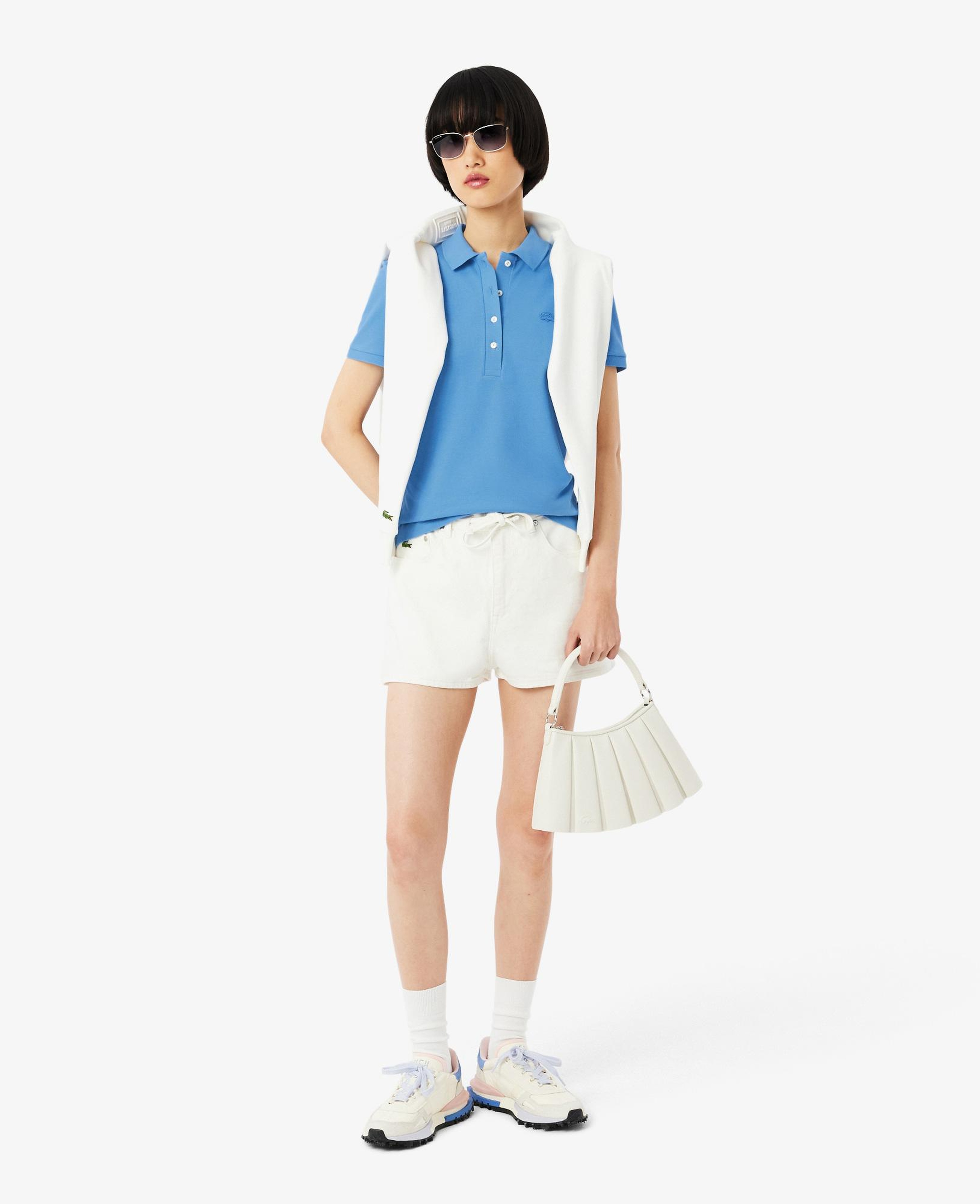 Lacoste L.12.D Kadın Slim Fit Mavi Polo