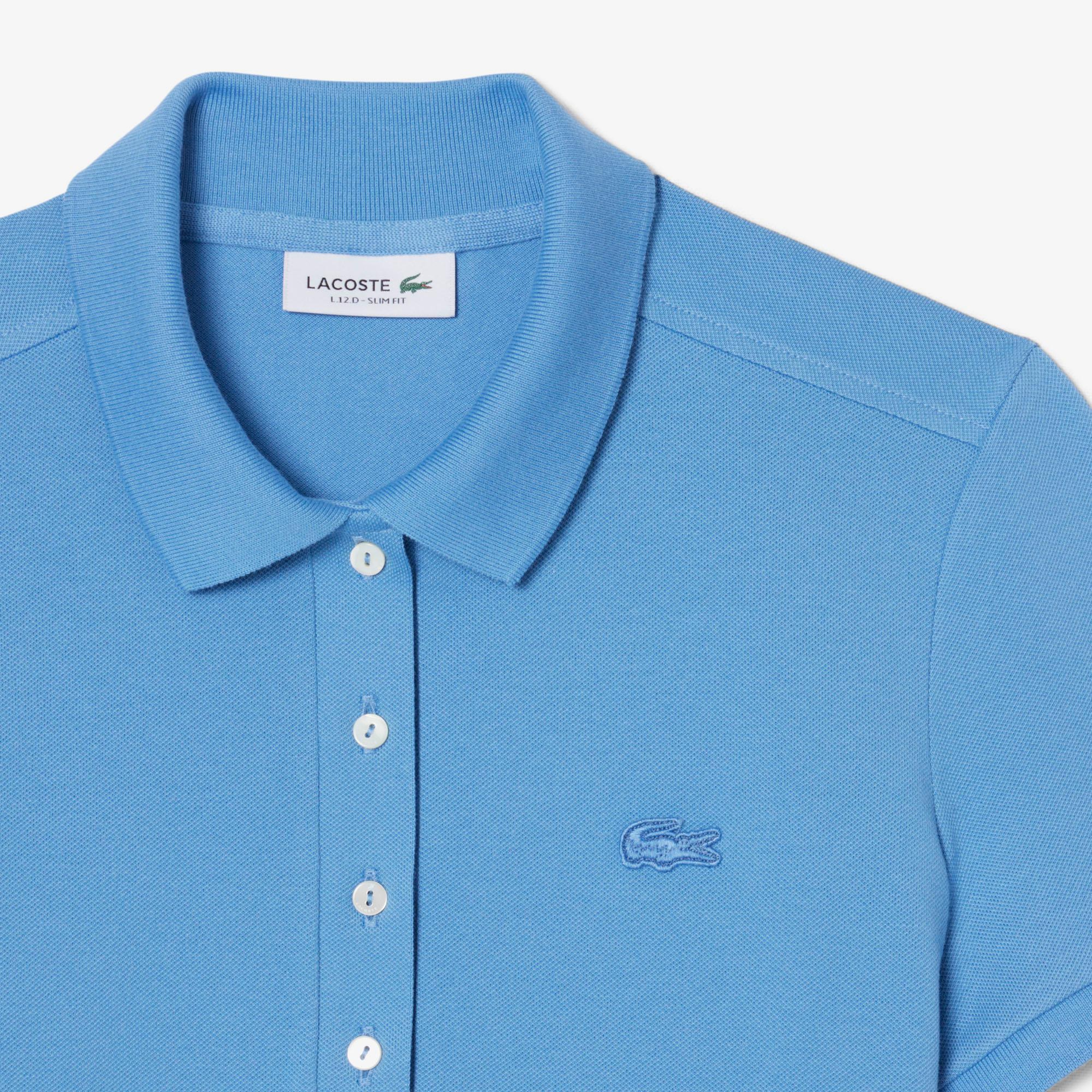 Lacoste L.12.D Kadın Slim Fit Mavi Polo