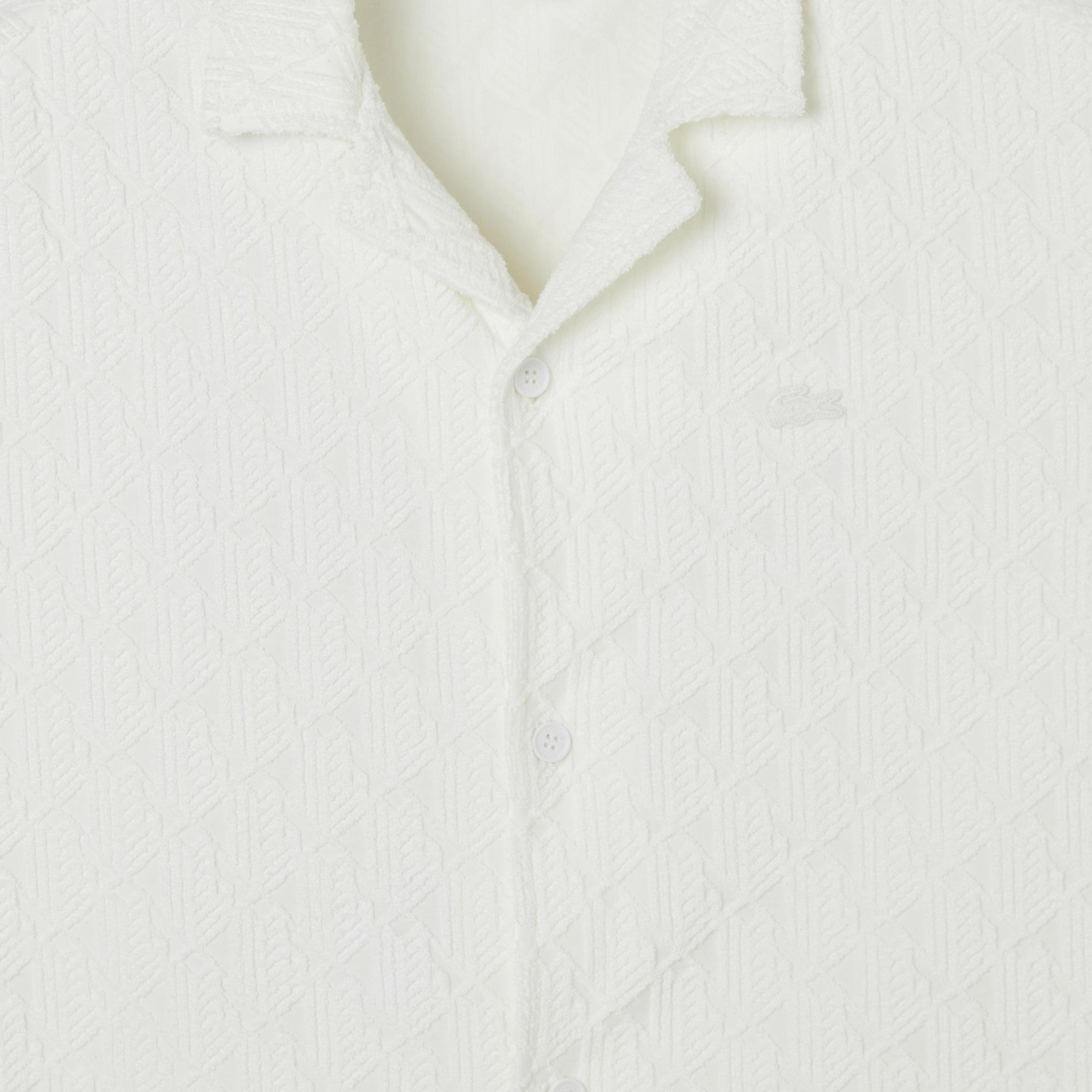 Lacoste Erkek Relaxed Fit Kısa Kollu Lacivert Gömlek