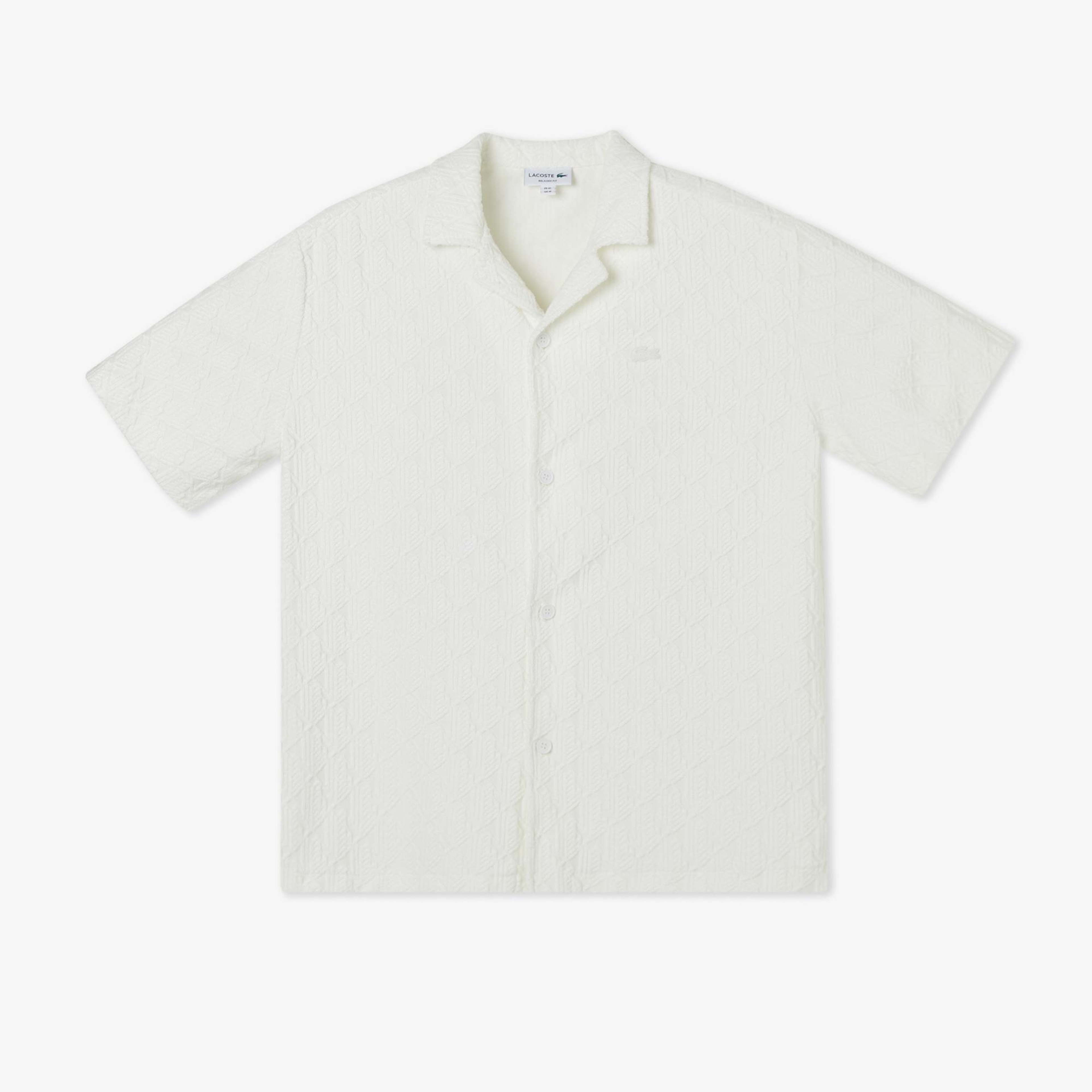 Lacoste Erkek Relaxed Fit Kısa Kollu Lacivert Gömlek