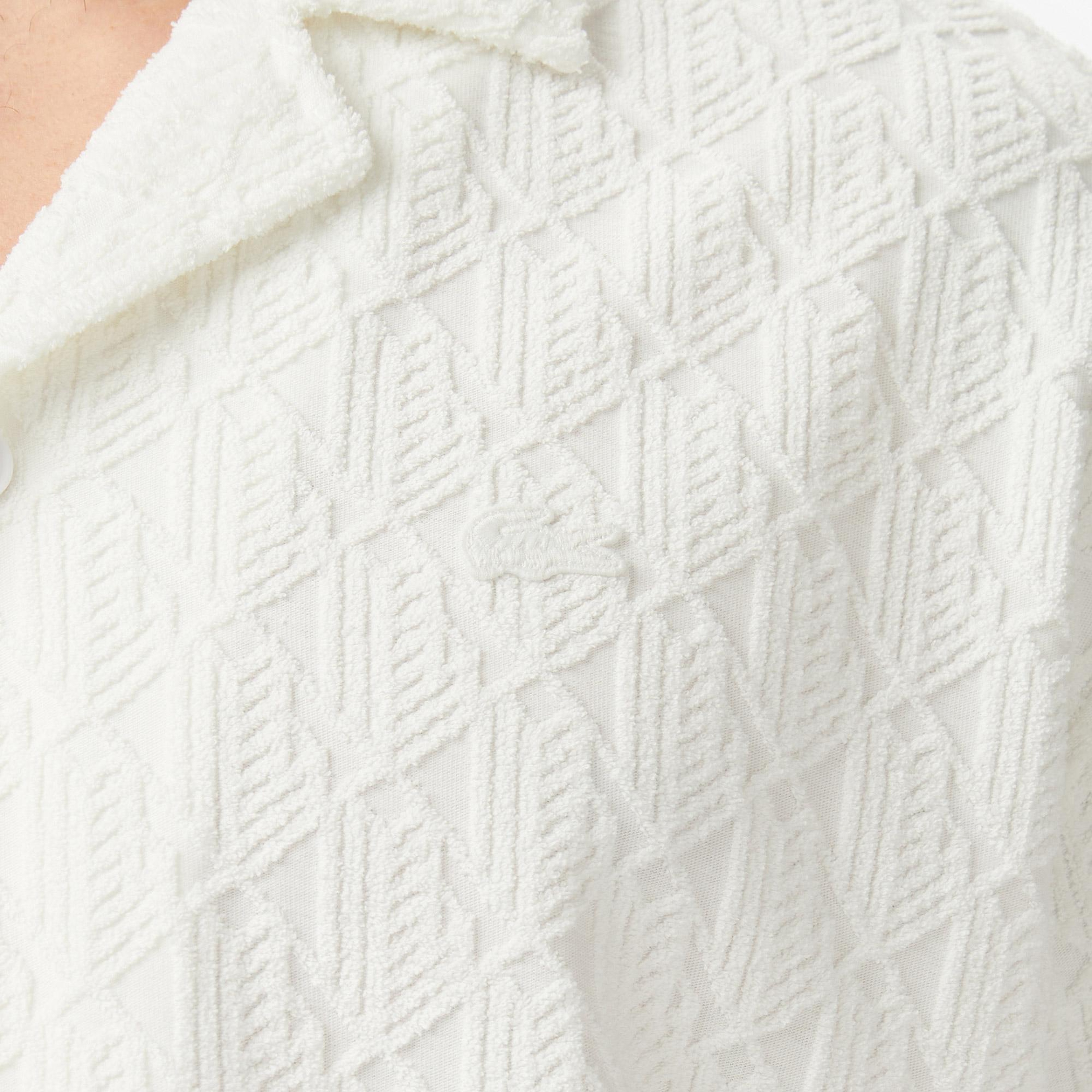 Lacoste Erkek Relaxed Fit Kısa Kollu Lacivert Gömlek