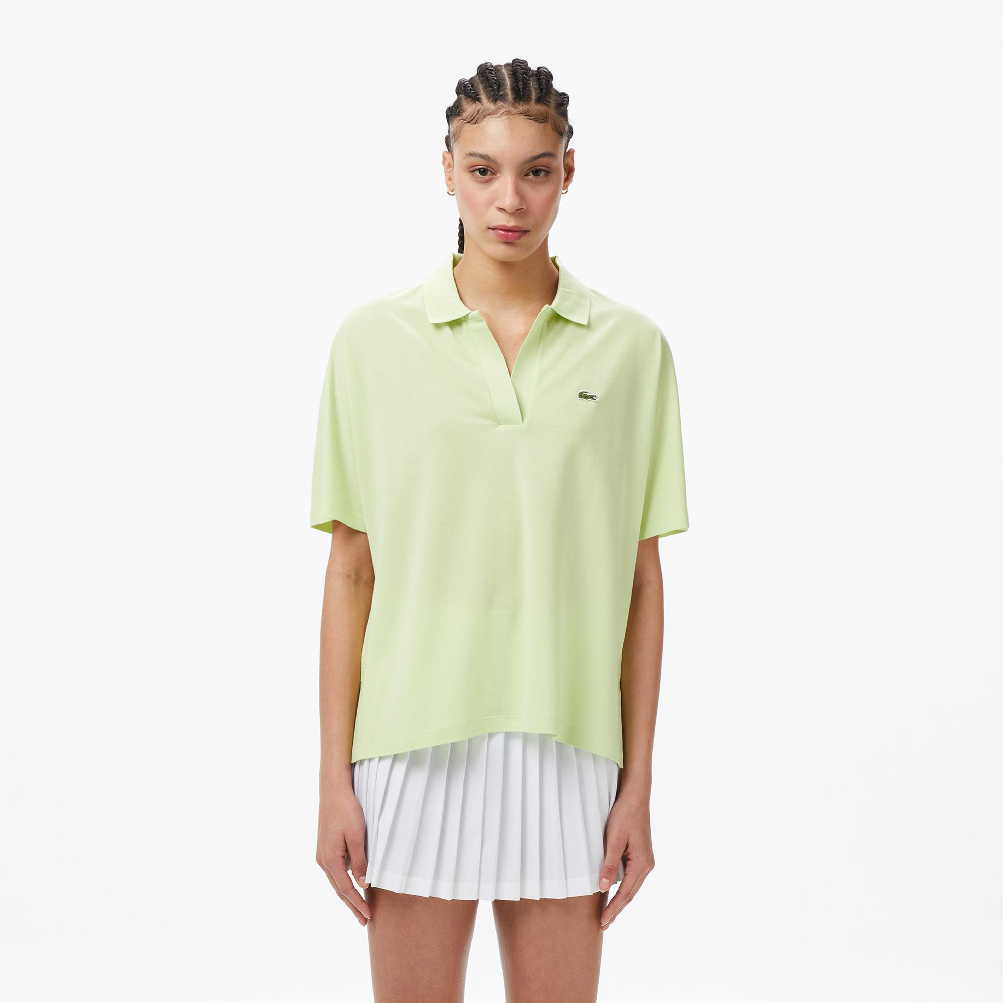 Lacoste Kadın Relaxed Fit Açık Yeşil Polo