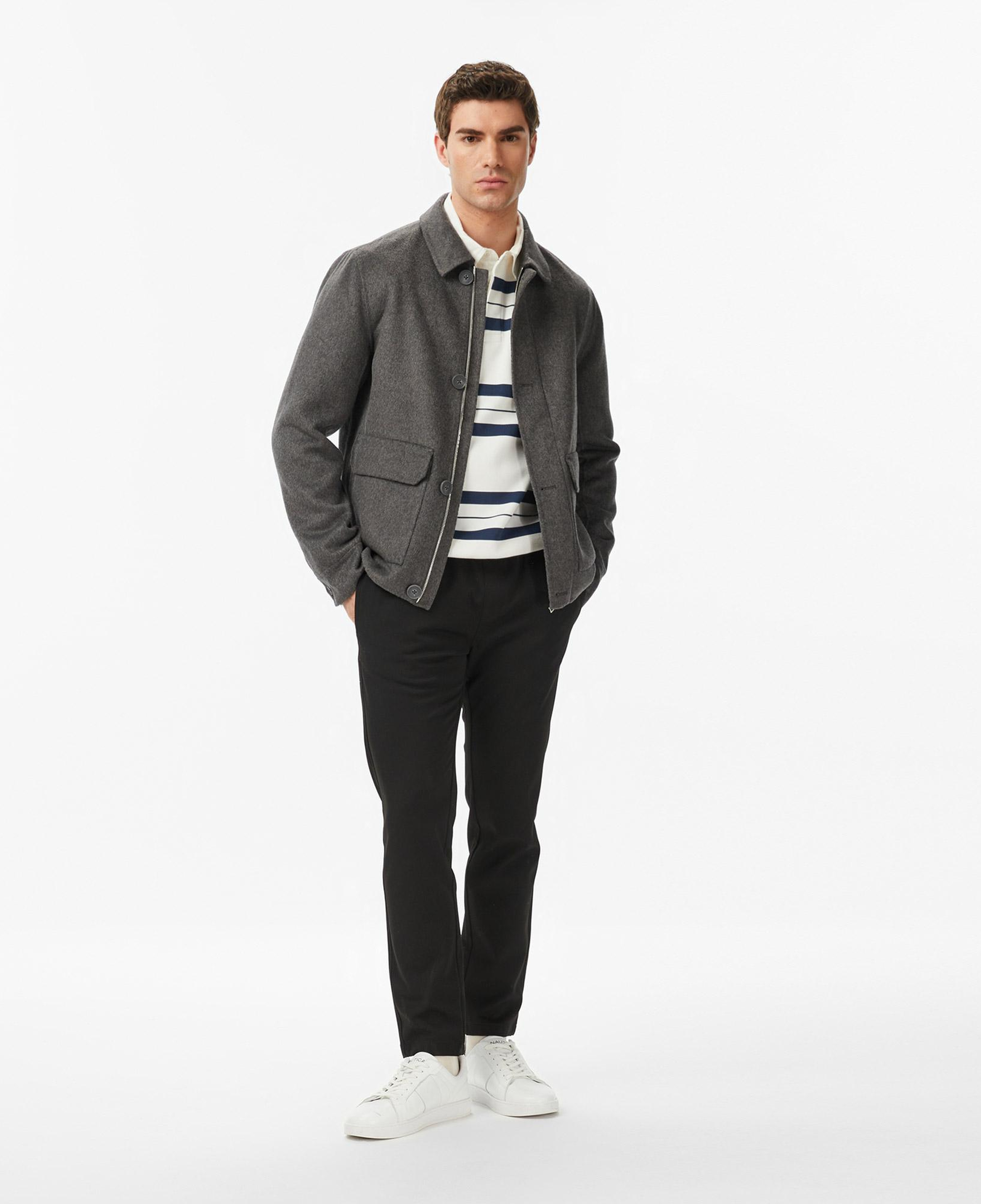 Nautica Erkek Gri Regular Fit Kaşe Ceket
