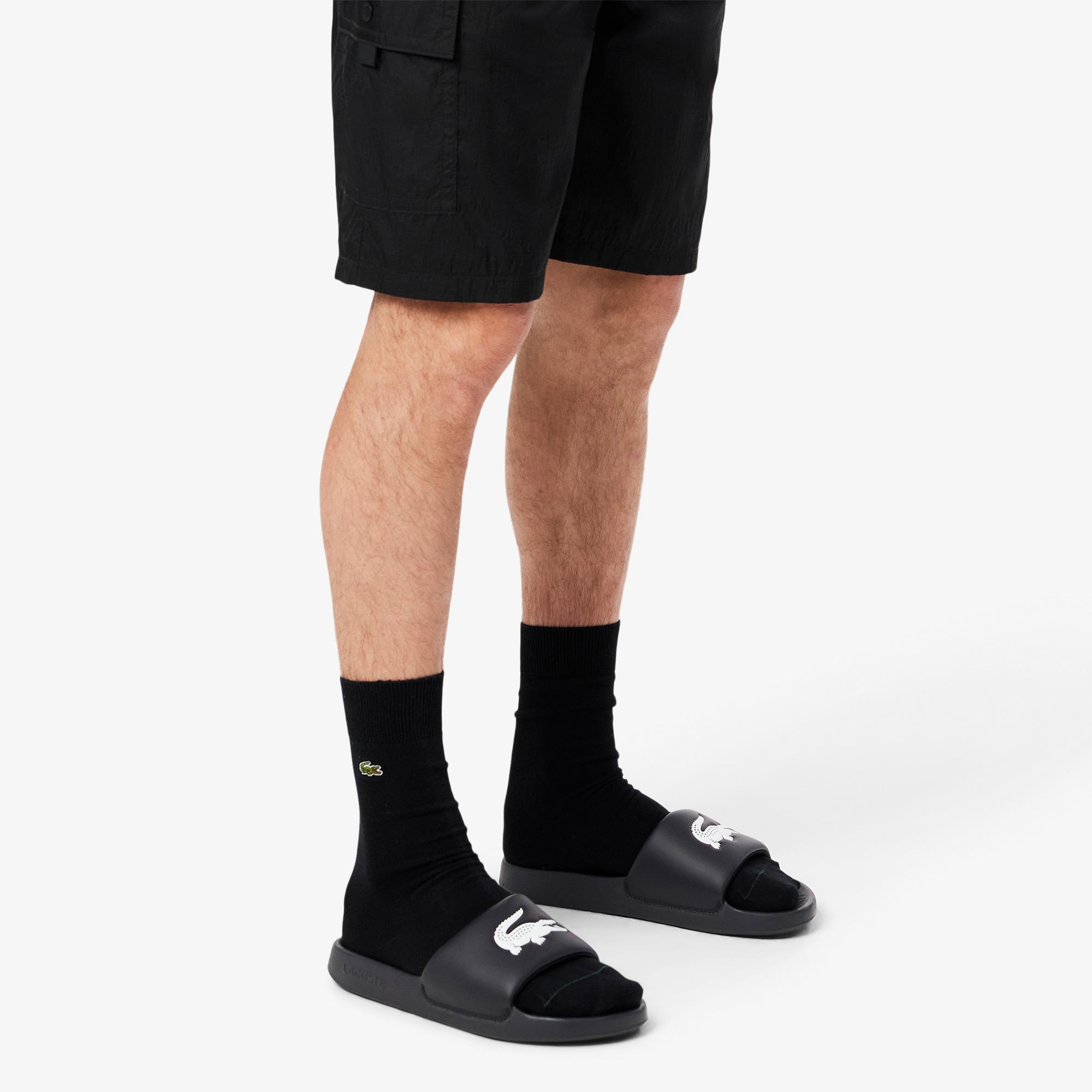 Lacoste Siyah Lacoste Serve Slide Erkek Terlik