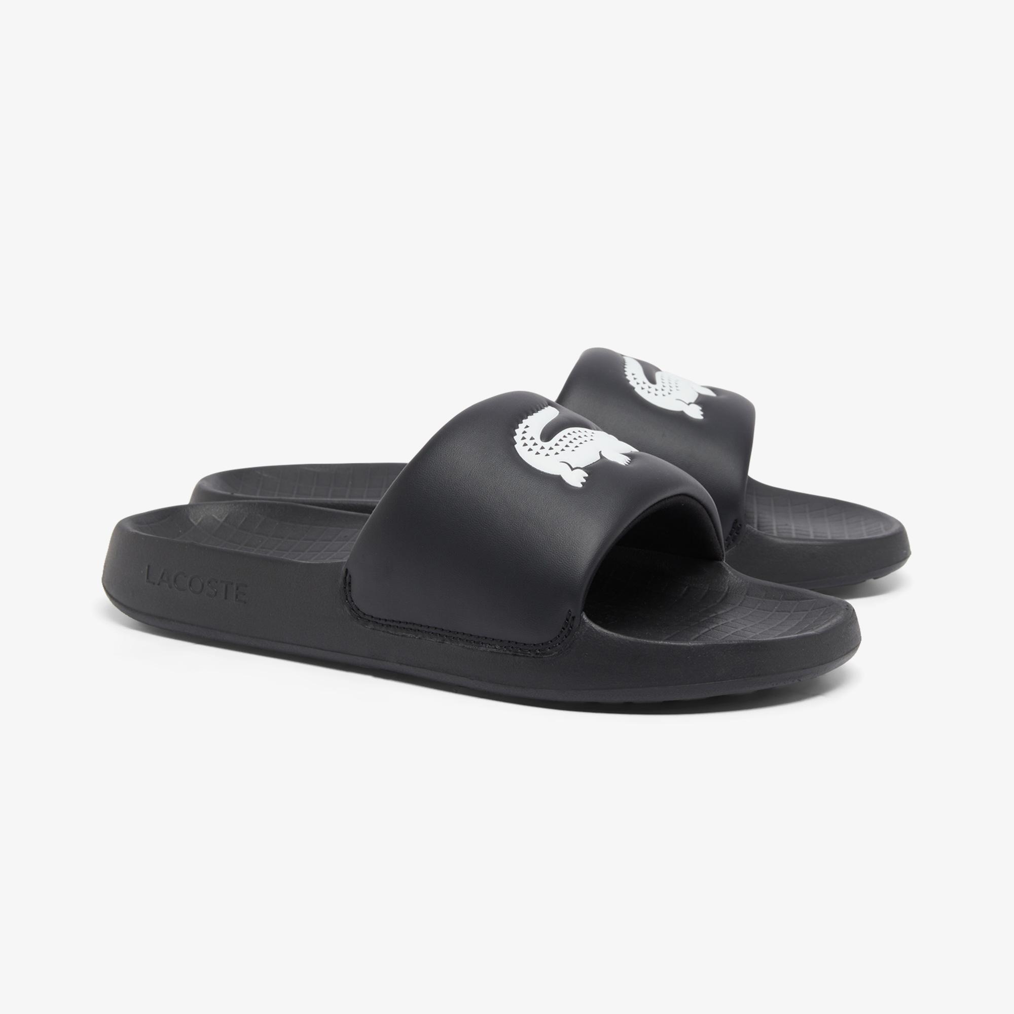 Lacoste Siyah Lacoste Serve Slide Erkek Terlik