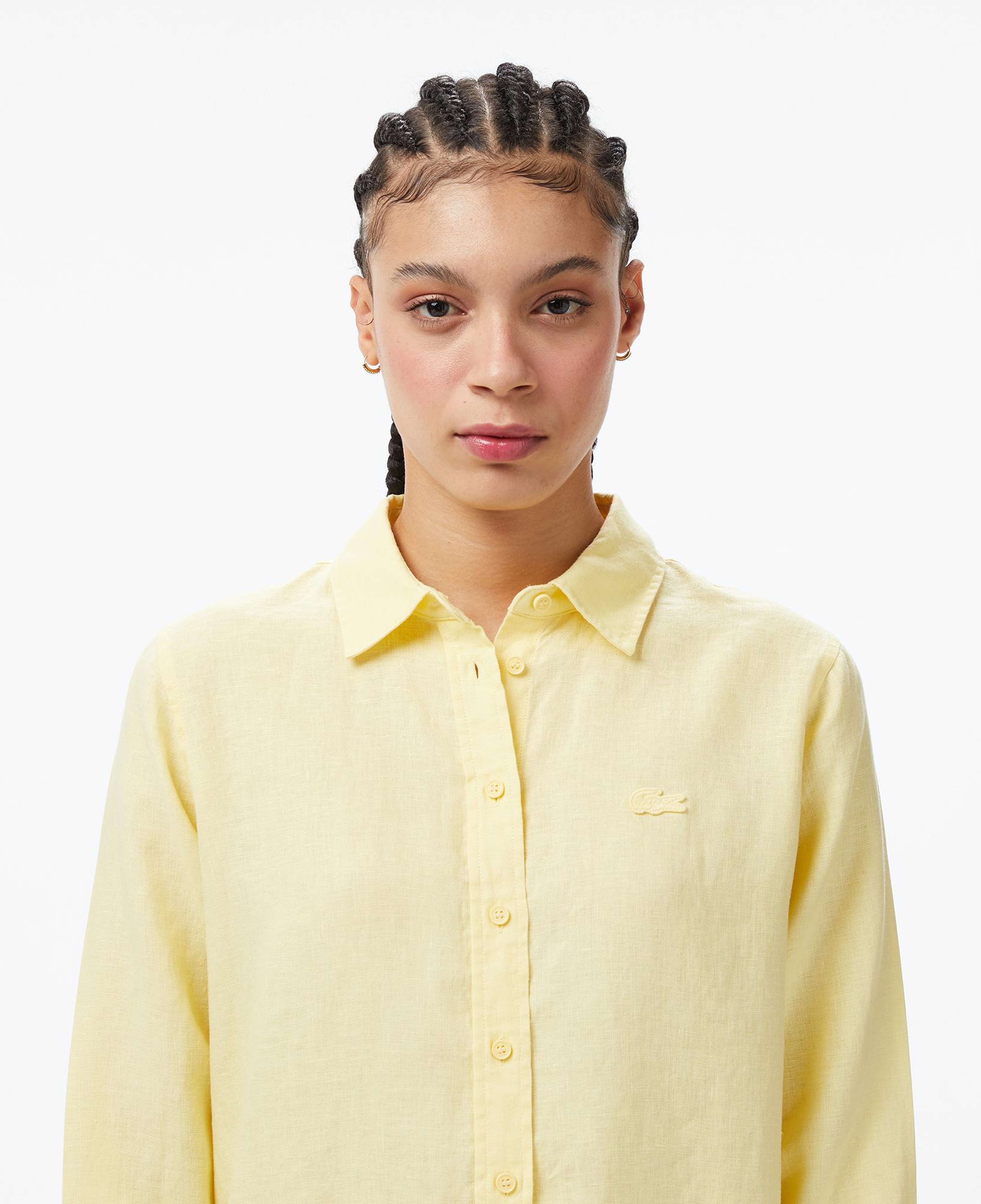 Lacoste Kadın Relaxed Fit Sarı Gömlek