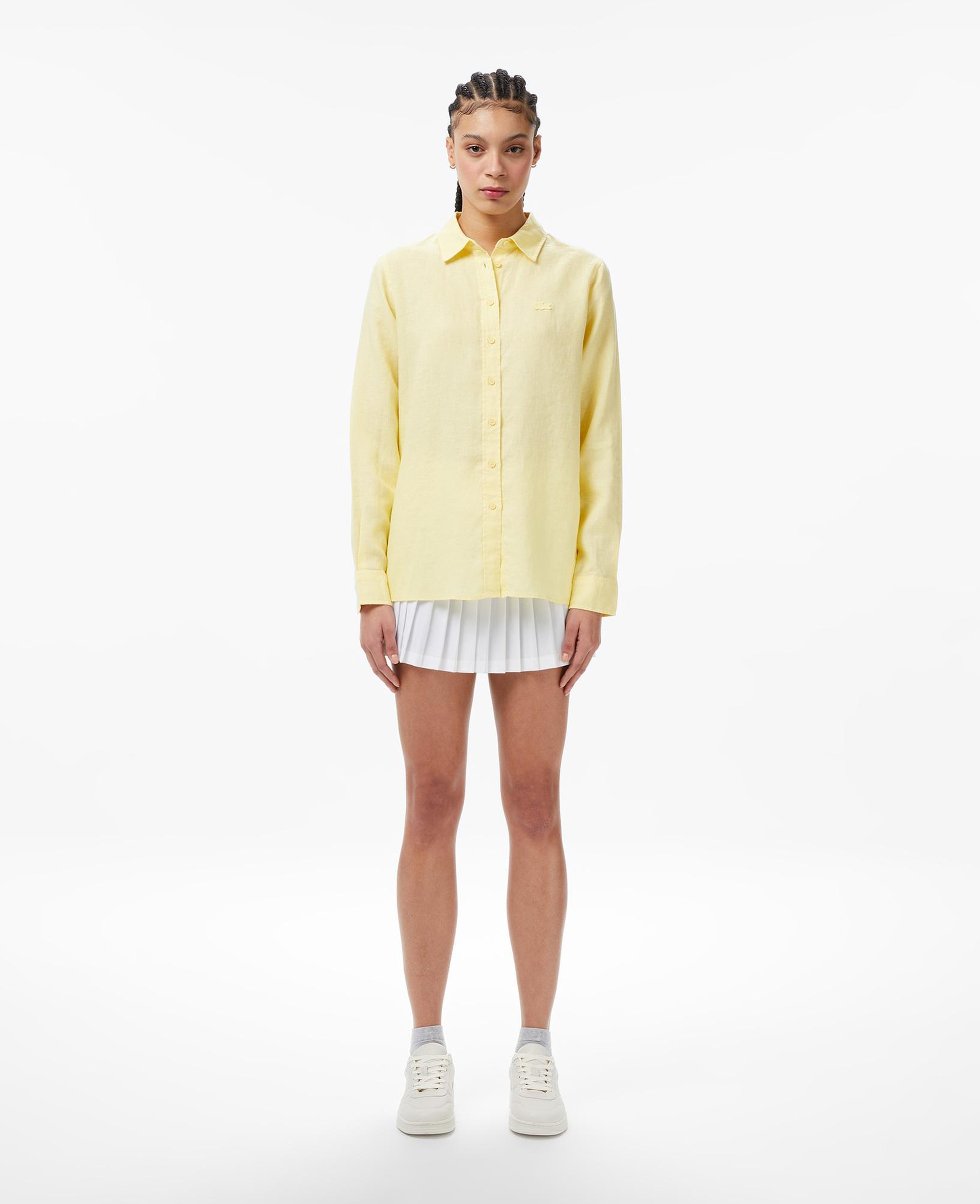 Lacoste Kadın Relaxed Fit Sarı Gömlek